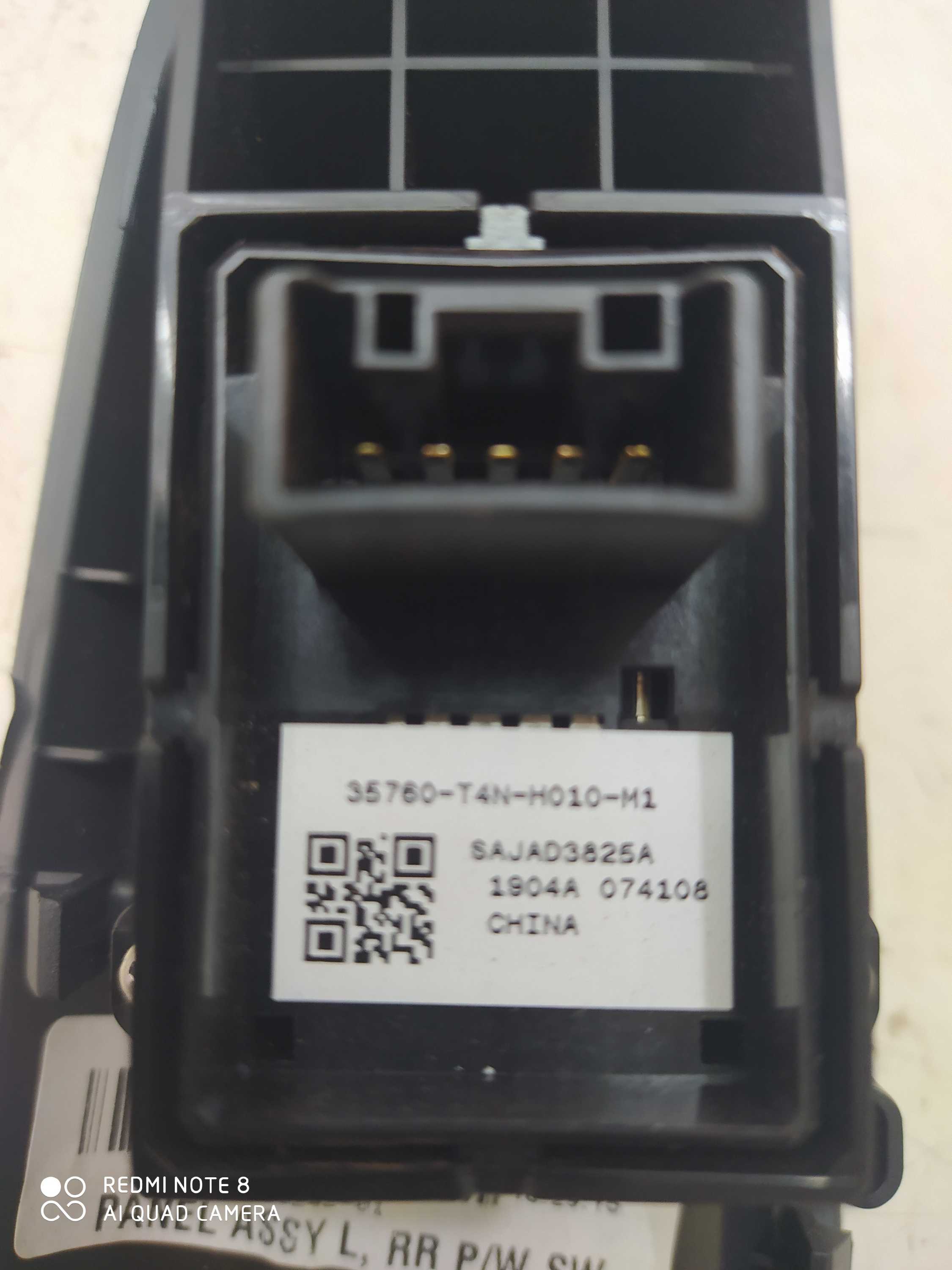 Botão Vidro Elétrico Traseiro Esquerdo Honda Fit 2014