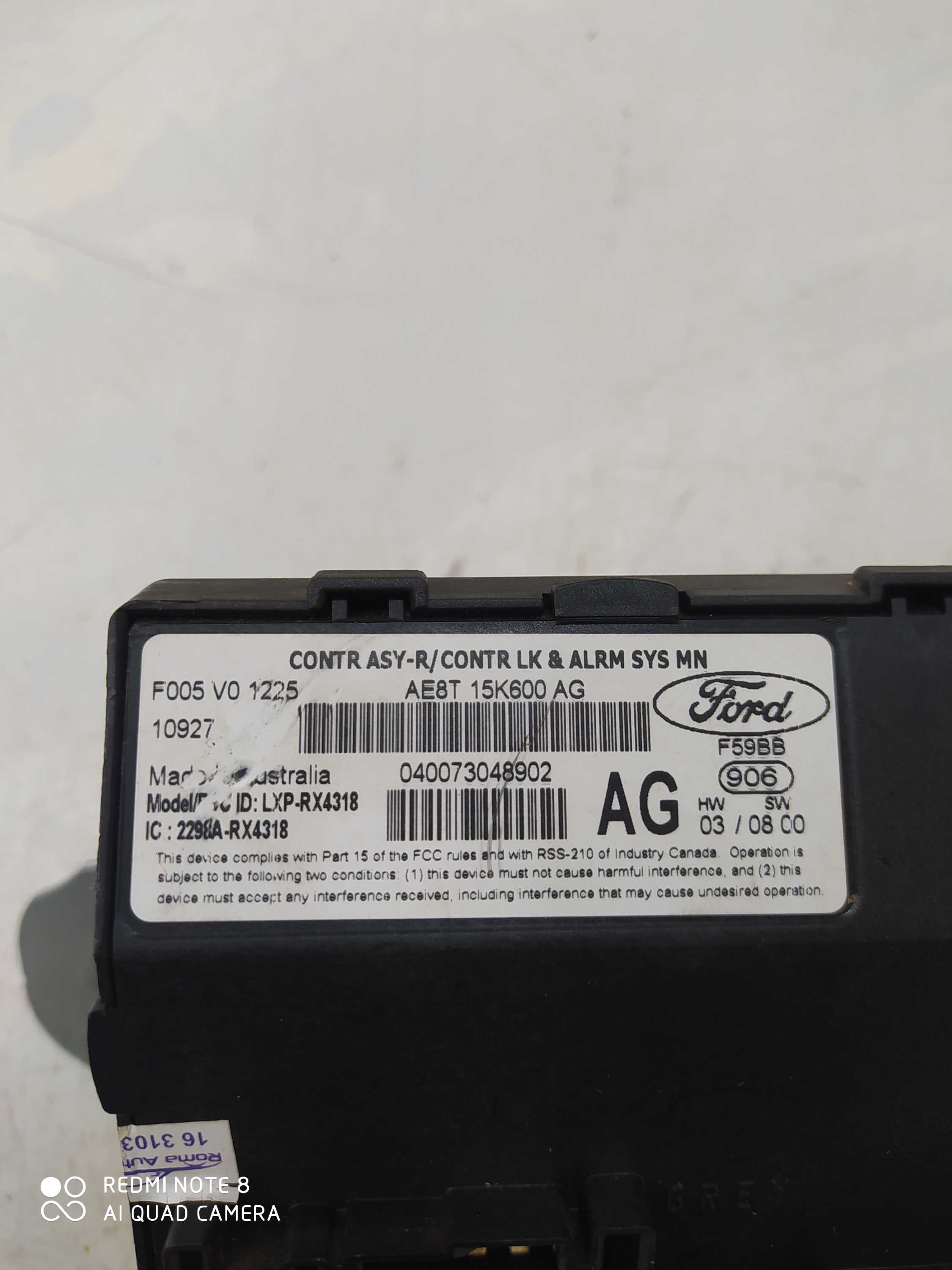 Módulo Bsi Ford Fiesta Se 1.6 2011 Ae8t15k600ag 5