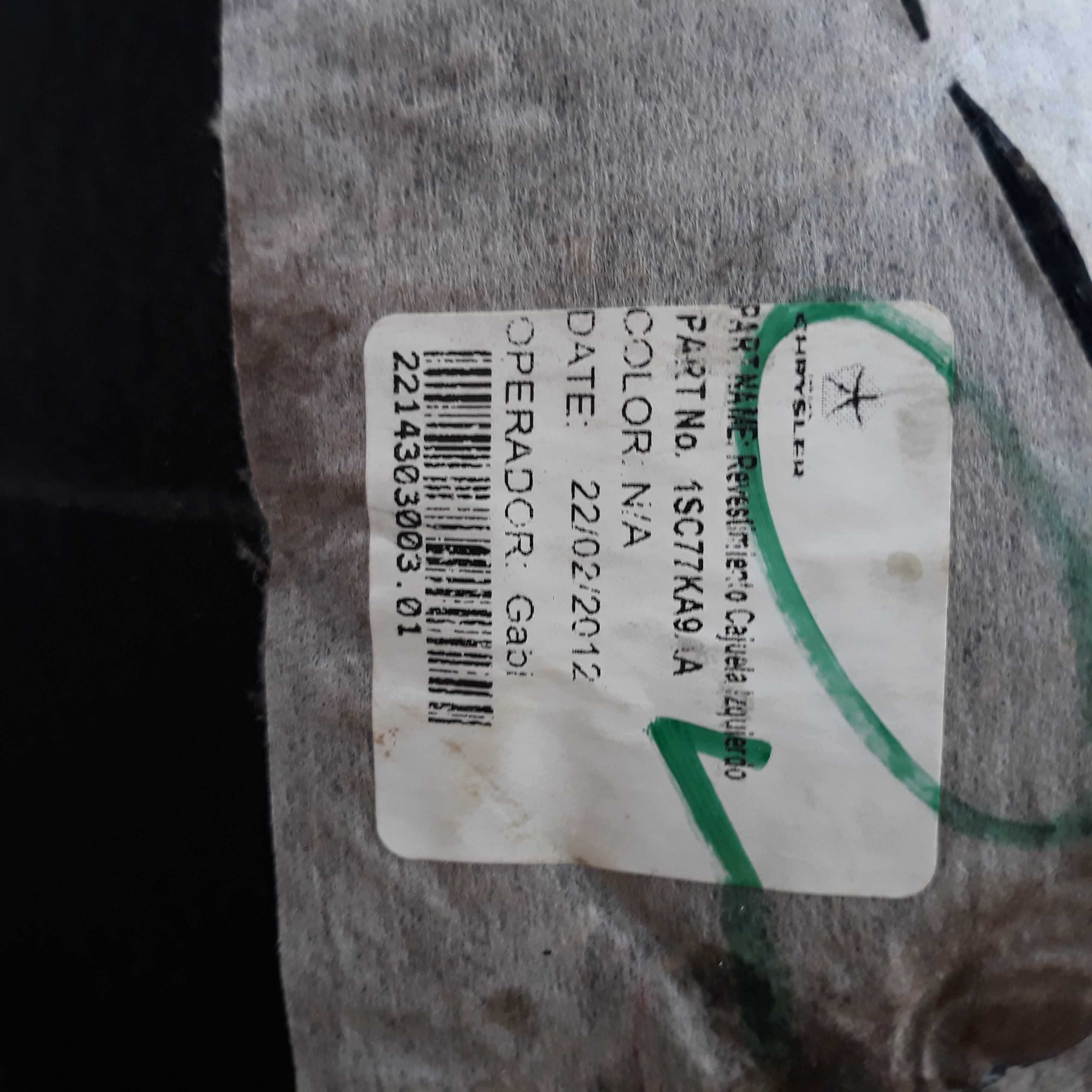 Forro Lateral Portas Malas Fiat 500 Cult 2012 Par 5