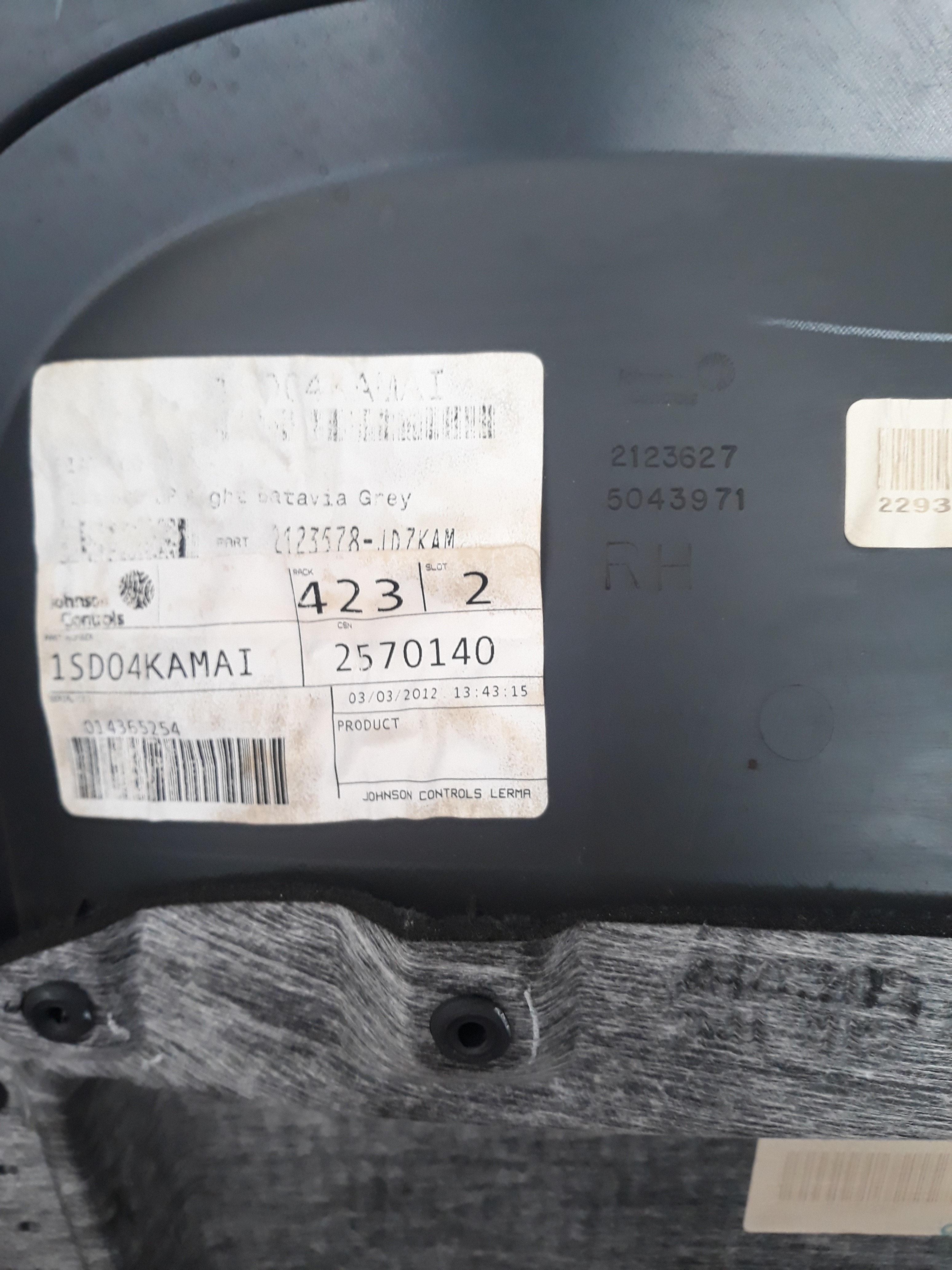 Forro De Porta Direita Fiat 500 Cult 2012 2123627  Preto 7