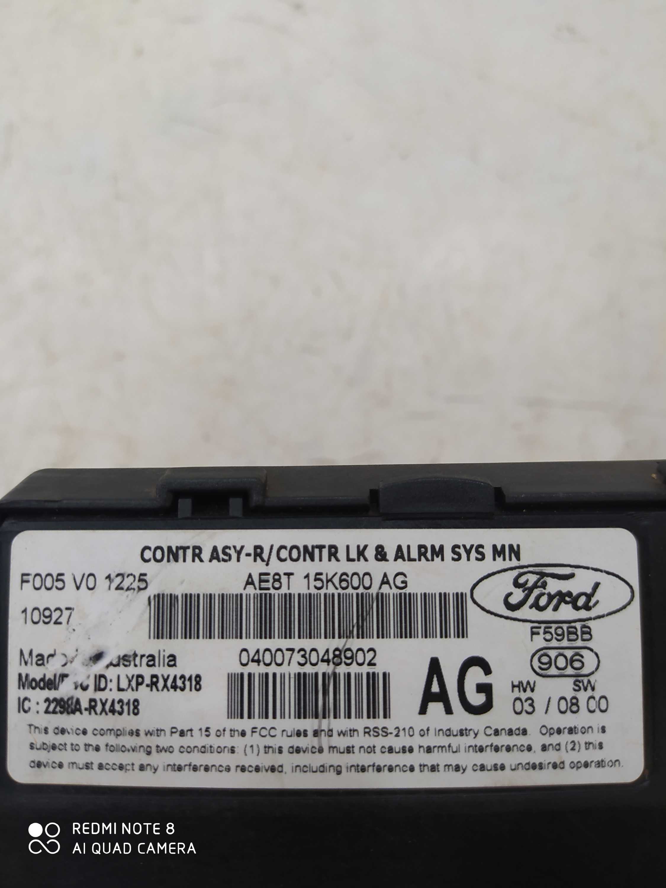 Módulo Bsi Ford Fiesta Se 1.6 2011 Ae8t15k600ag