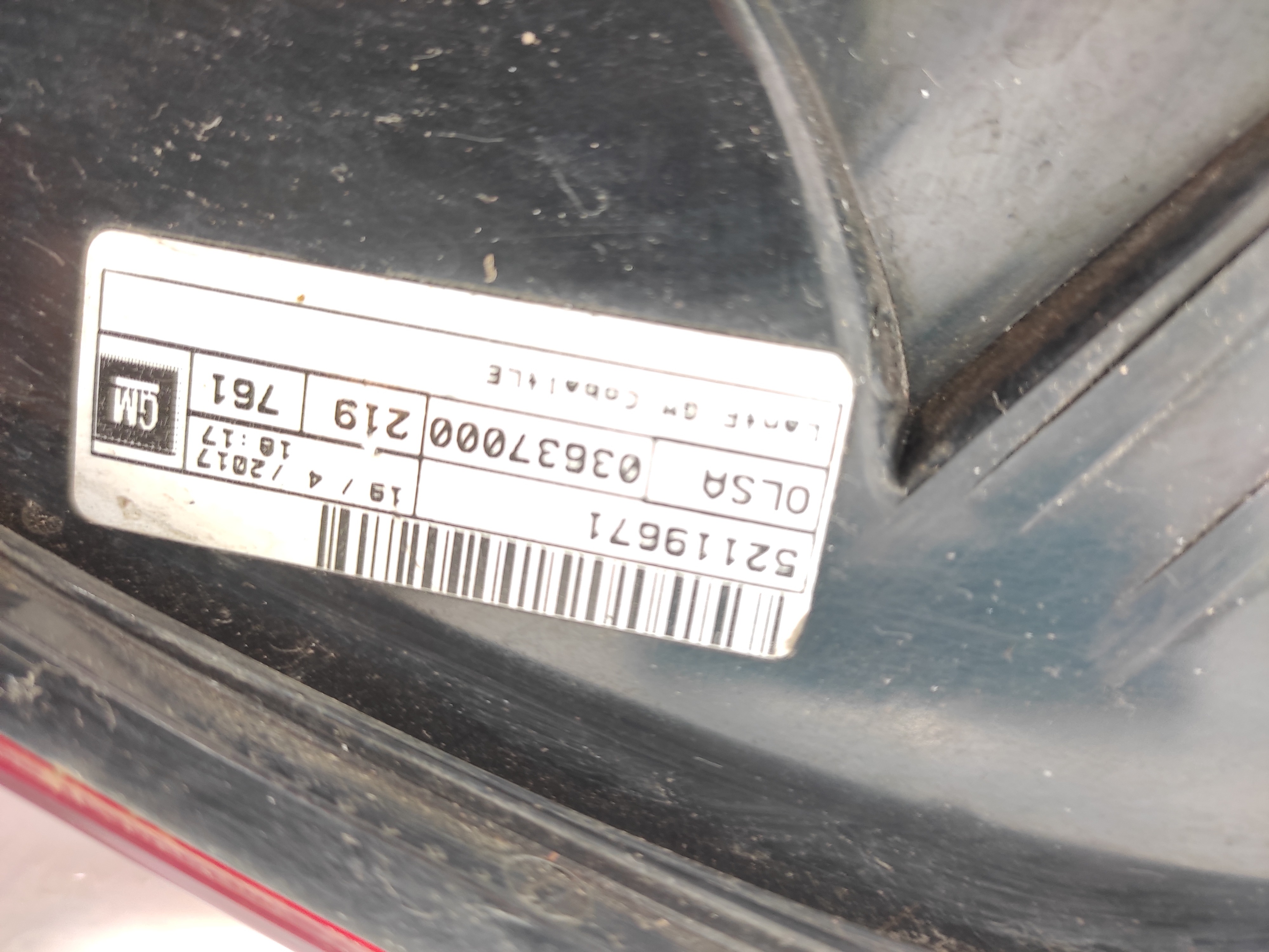 Lanterna Traseira Esquerda Chevrolet Cobalt 2017 03637010 Esquerdo Vermelho 3