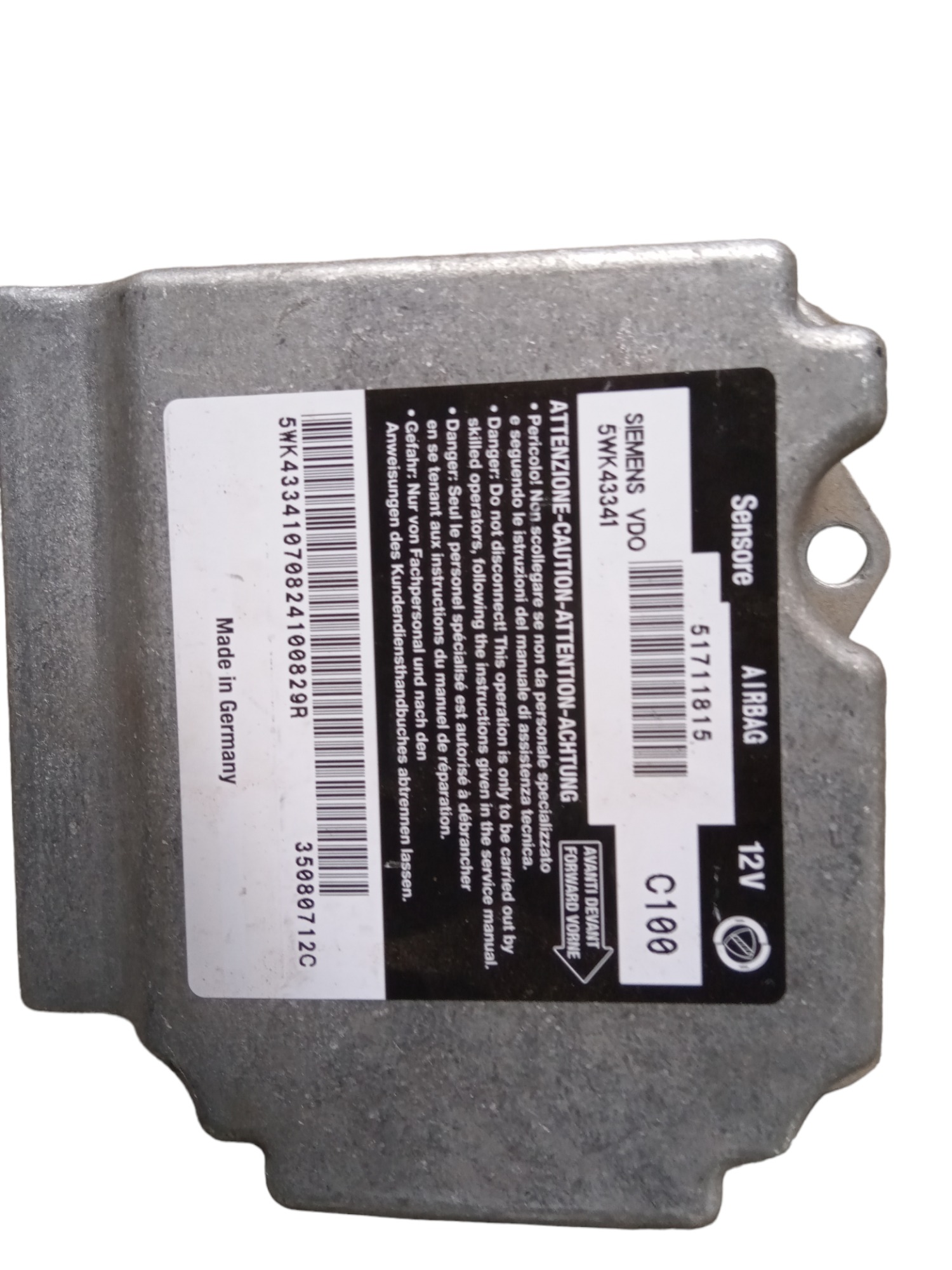 Módulo Air Bag Fiat Stilo 1.8 2007 2008 2009 2010 5wk43341 2