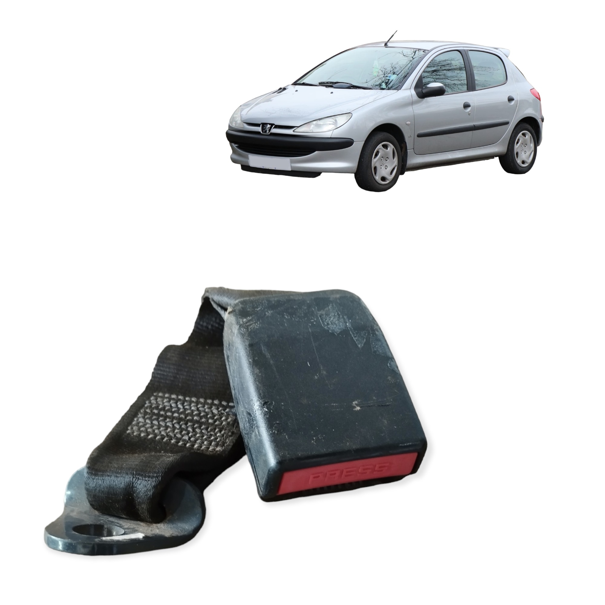 Engate Cinto Segurança Traseiro Peugeot 206 2002 2003 2006