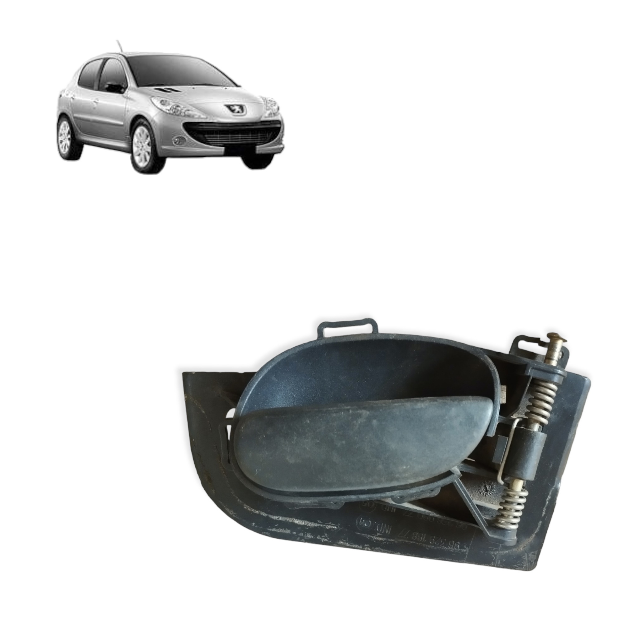 Maçaneta Interna Traseira Direita Peugeot 207 2007 A 2010 1