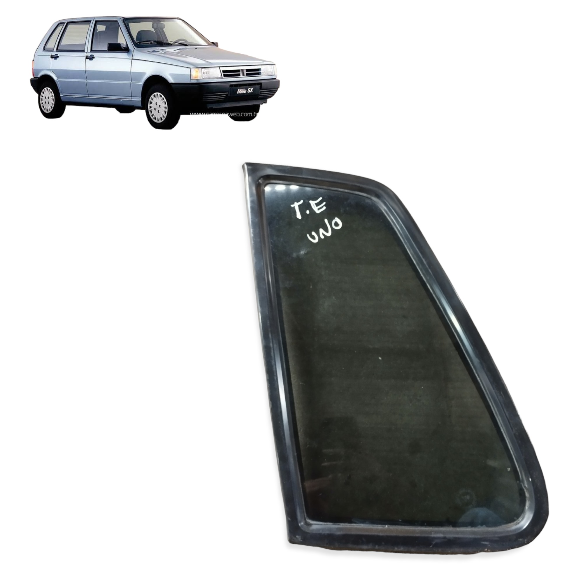 Vidro Fixo Traseiro Esquerdo Fiat Uno Mille 4p 2000 A 2006 1
