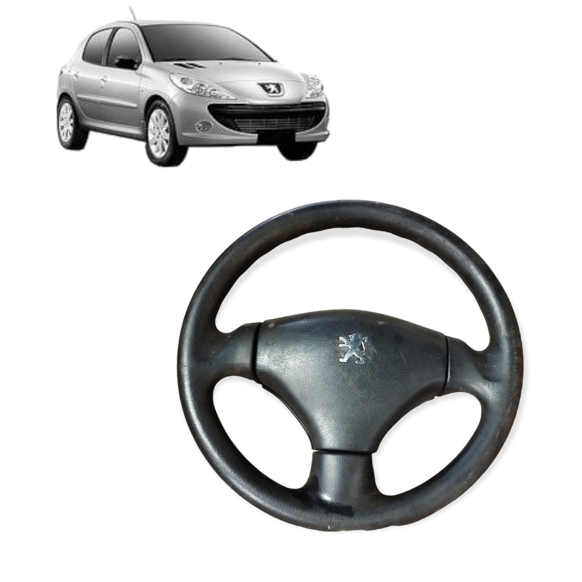 Volante Peugeot 207 1.4 Flex 2007 2008 2009 2010 Preto 1