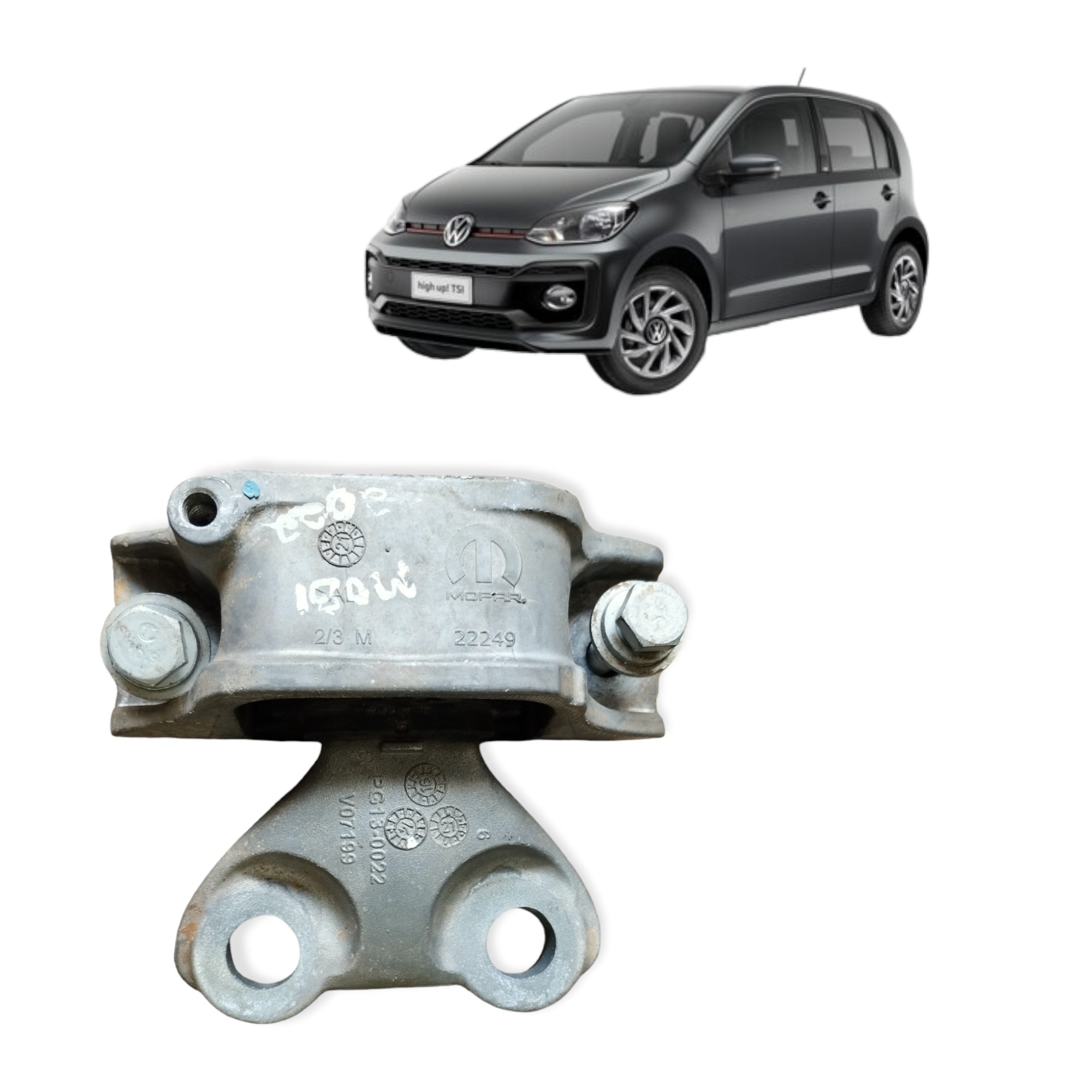Coxim Do Motor Fiat Mobi 1.0 4cc 2016 2017 2018 2019 2022