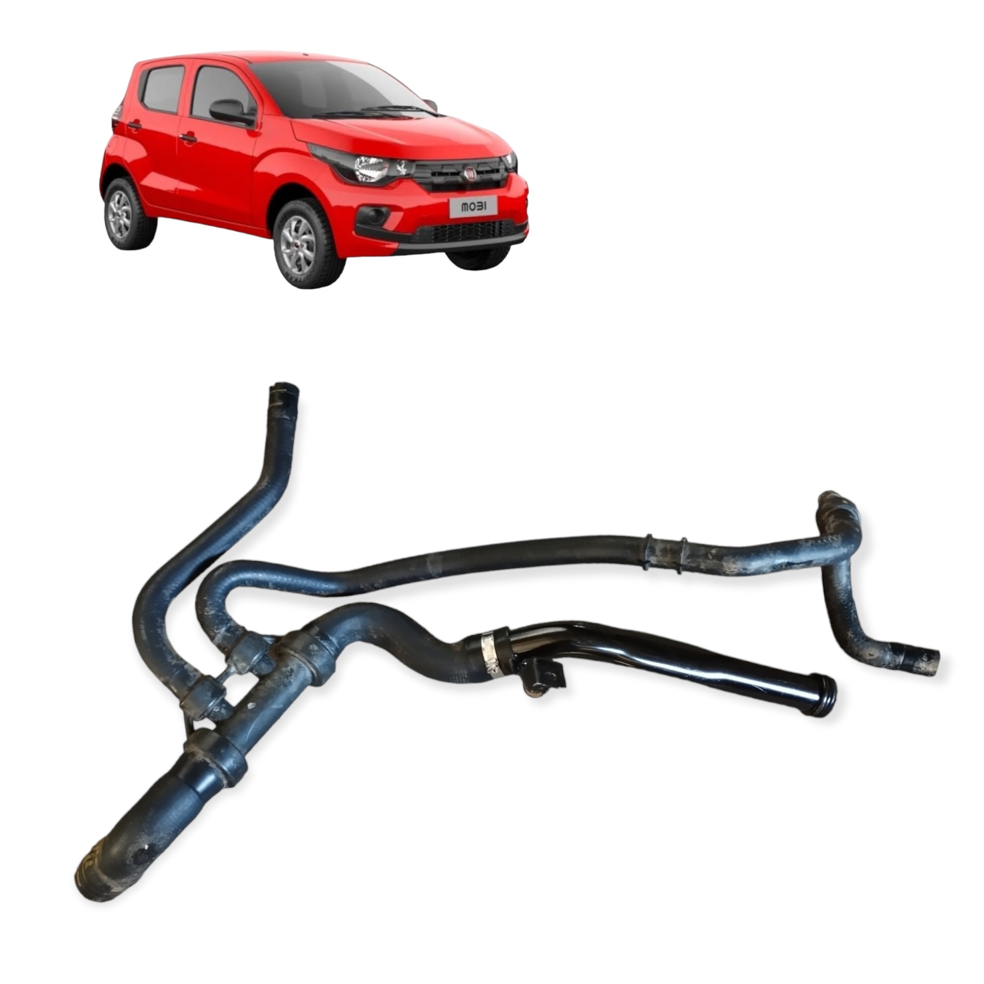 Tubo Água Motor Fiat Mobi 1.0 4cc Flex 2016 2017 2018 2022 1