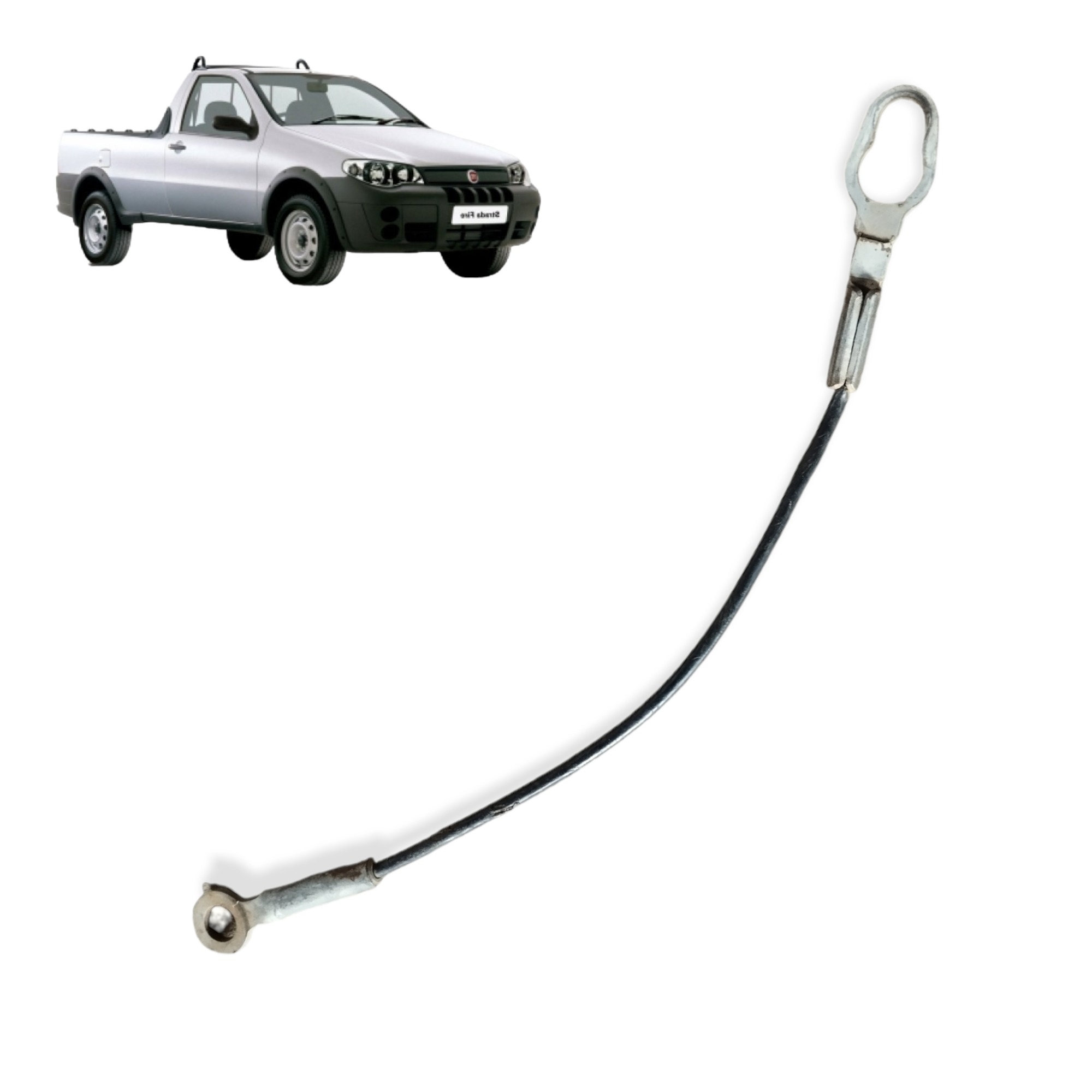 Cabo Aço Tampa Traseira Esquerda Fiat Strada 2008 A 2012