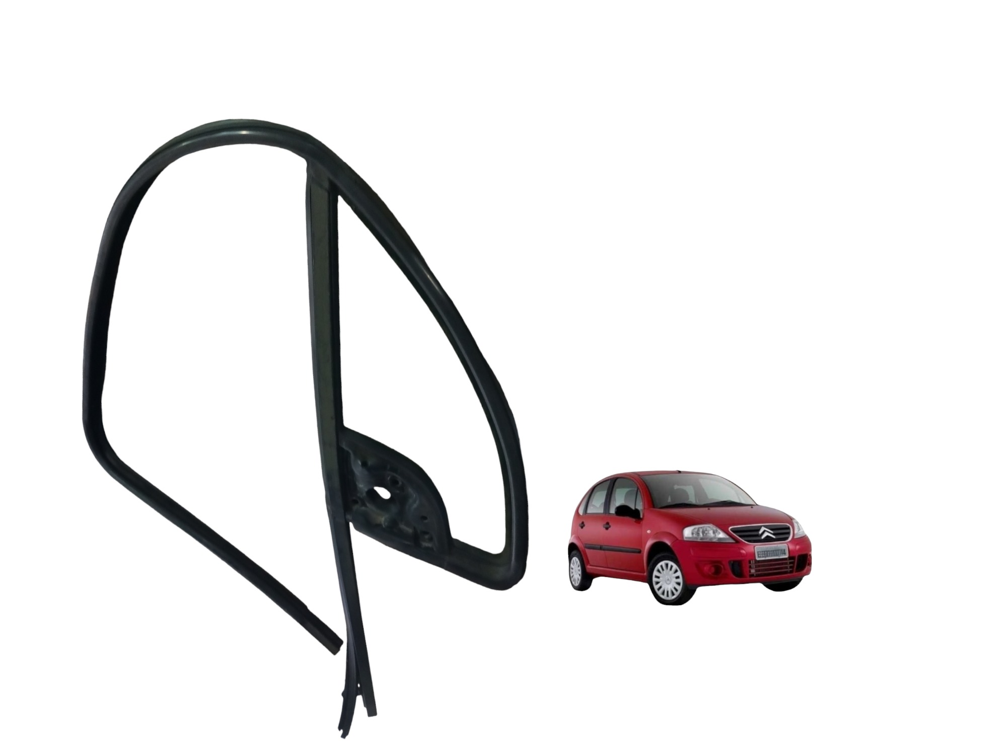 Vidro Fixo Traseiro Esquerdo Borracha Citroen C3 2008 2009 1