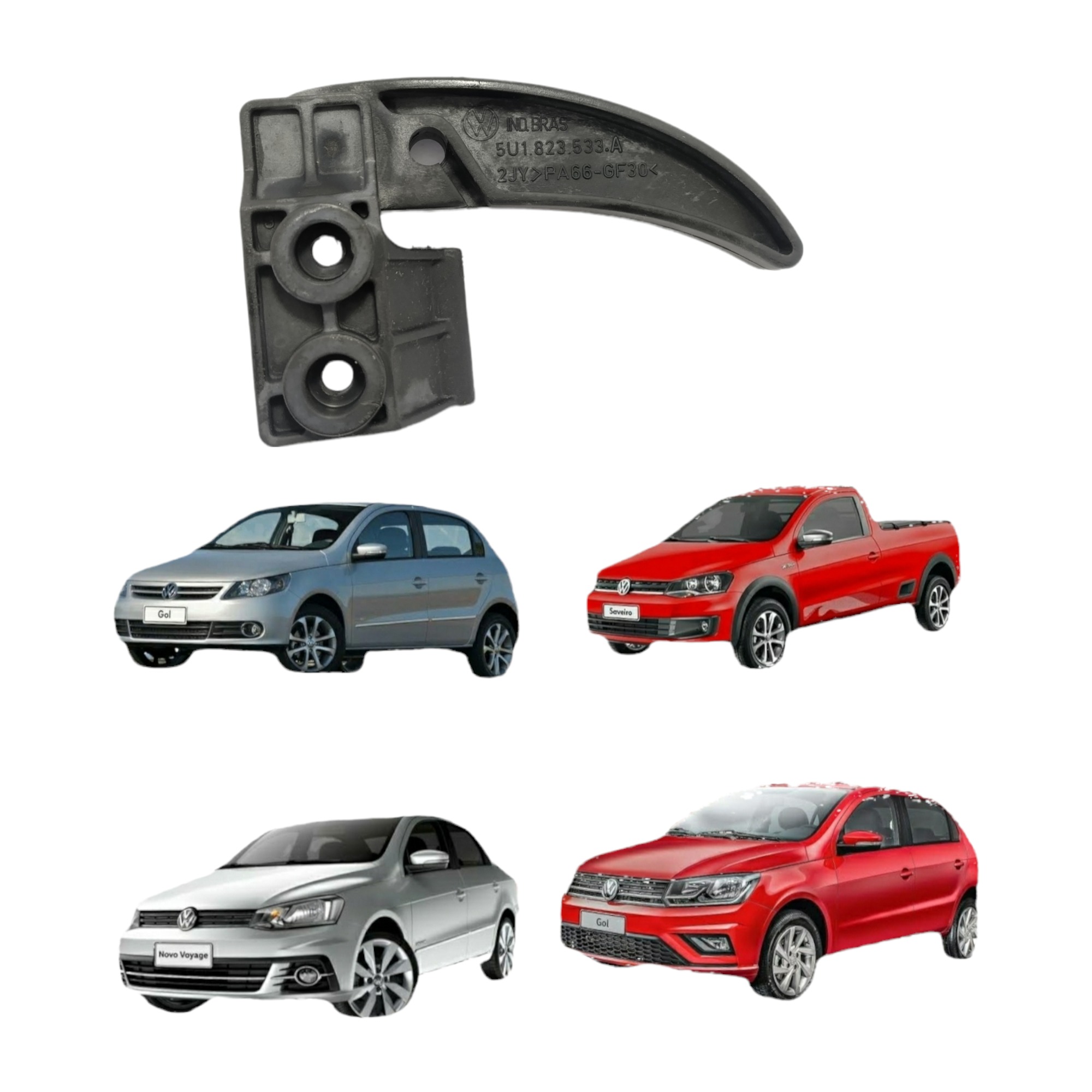 Alavanca Abertura Capô Vw Gol Voyage Saveiro G5 Ao G8 E33658 5