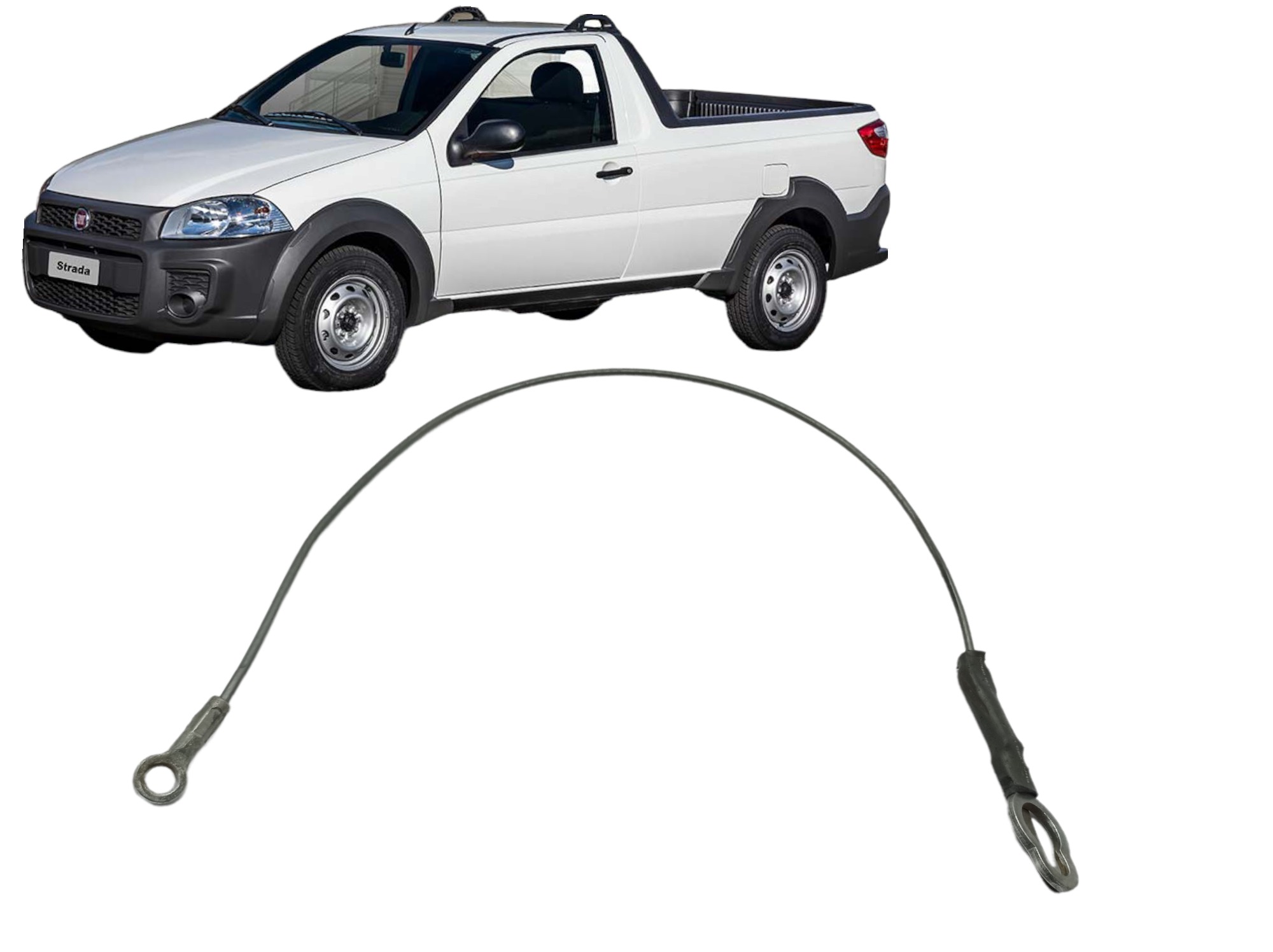 Cabo Sustentação Tampa Traseira Fiat Strada Working E33750 3