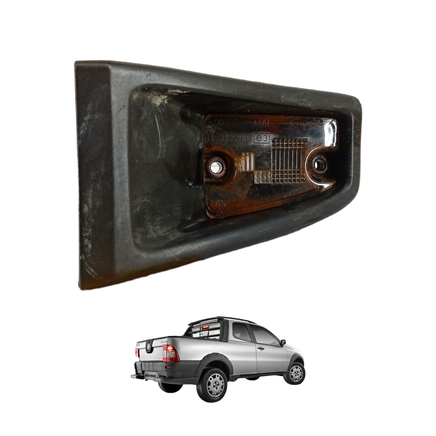 Luz De Placa Direito Fiat Strada Adv Ano 2011 A 2014 4