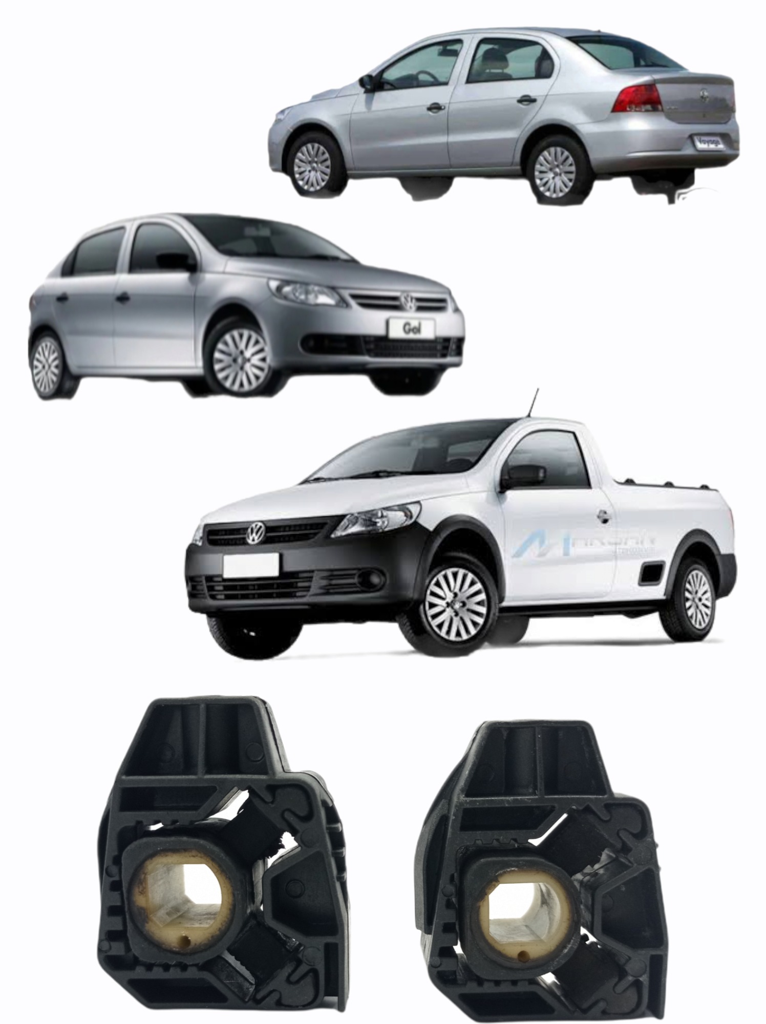 Coxim do Radiador Par Volks Gol Voyage Saveiro G5 E30252 6