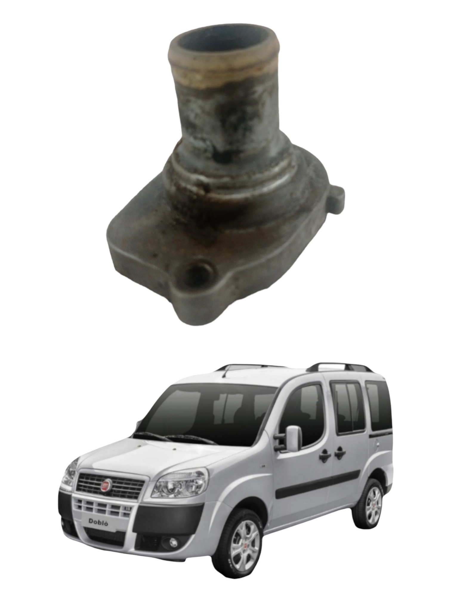 Carcaça Válvula Termostática Fiat Doblo 1.4 2011 A 2020 4