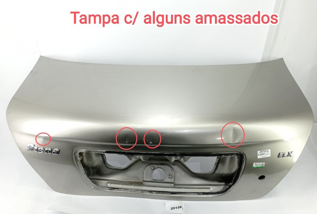 Tampa Traseira Sedan Fiat Siena Elx 2002 A 2005