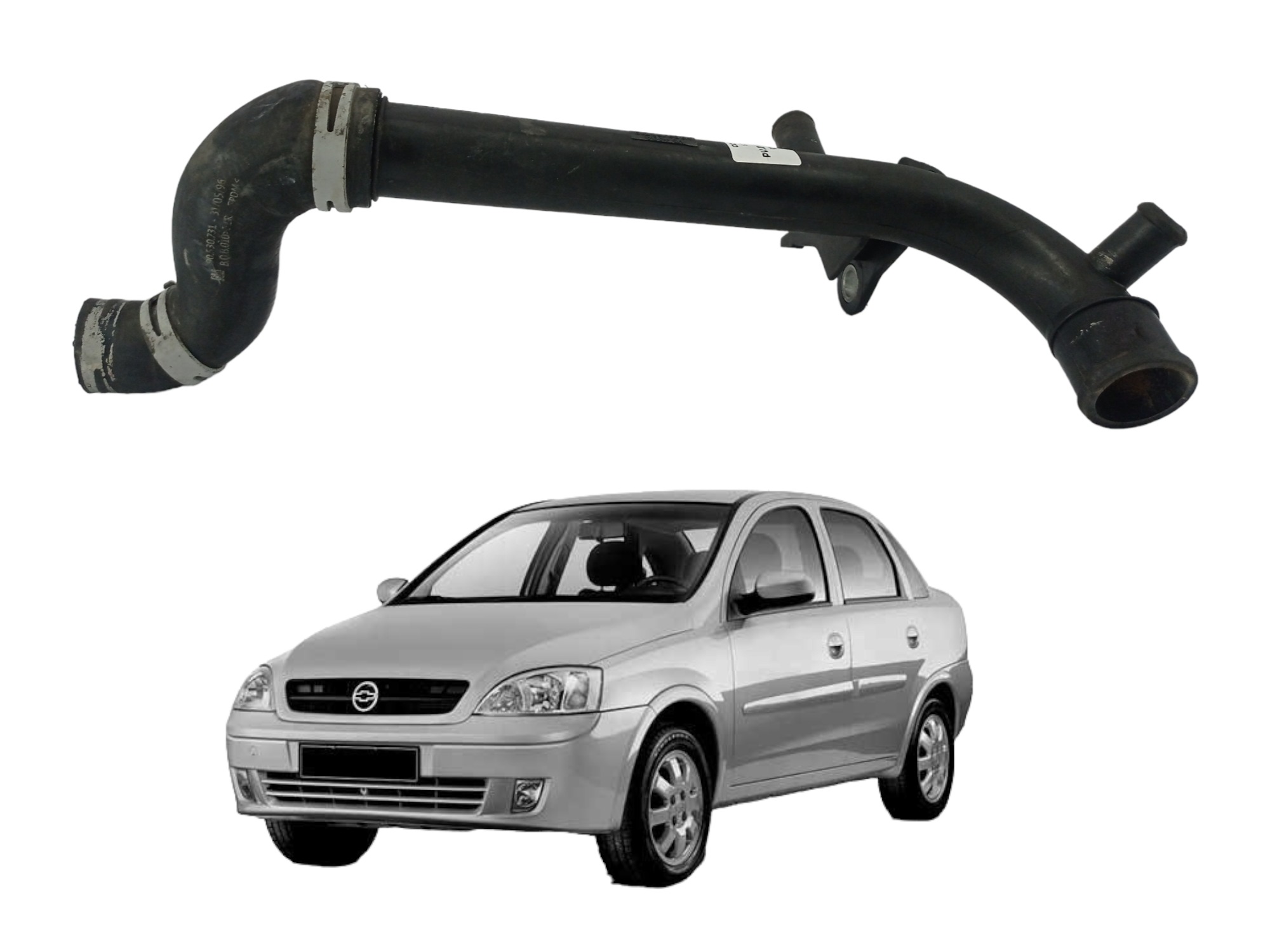 Cano Tubo Água Motor Gm Corsa Montana 2003/2012 Preto 5