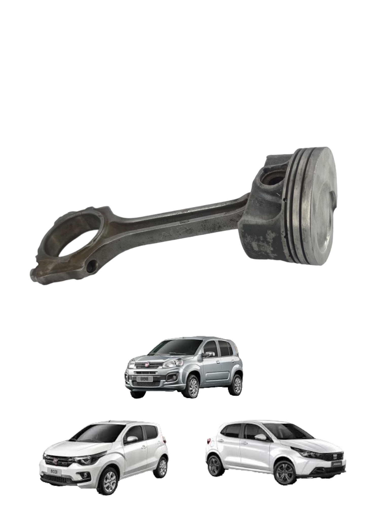 Pistão Biela Fiat Argo Mobi Uno 1.0 3cc 2018 a 2024 2