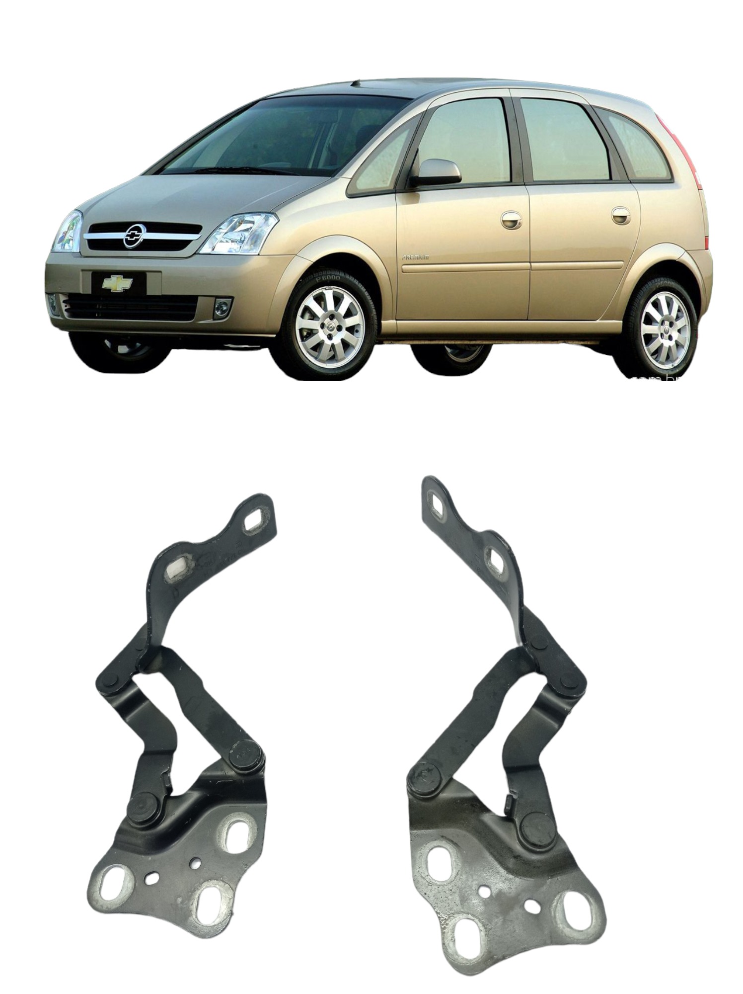 Par Dobradiça Capô Gm Meriva Ano 2003 A 2012 E35908 2