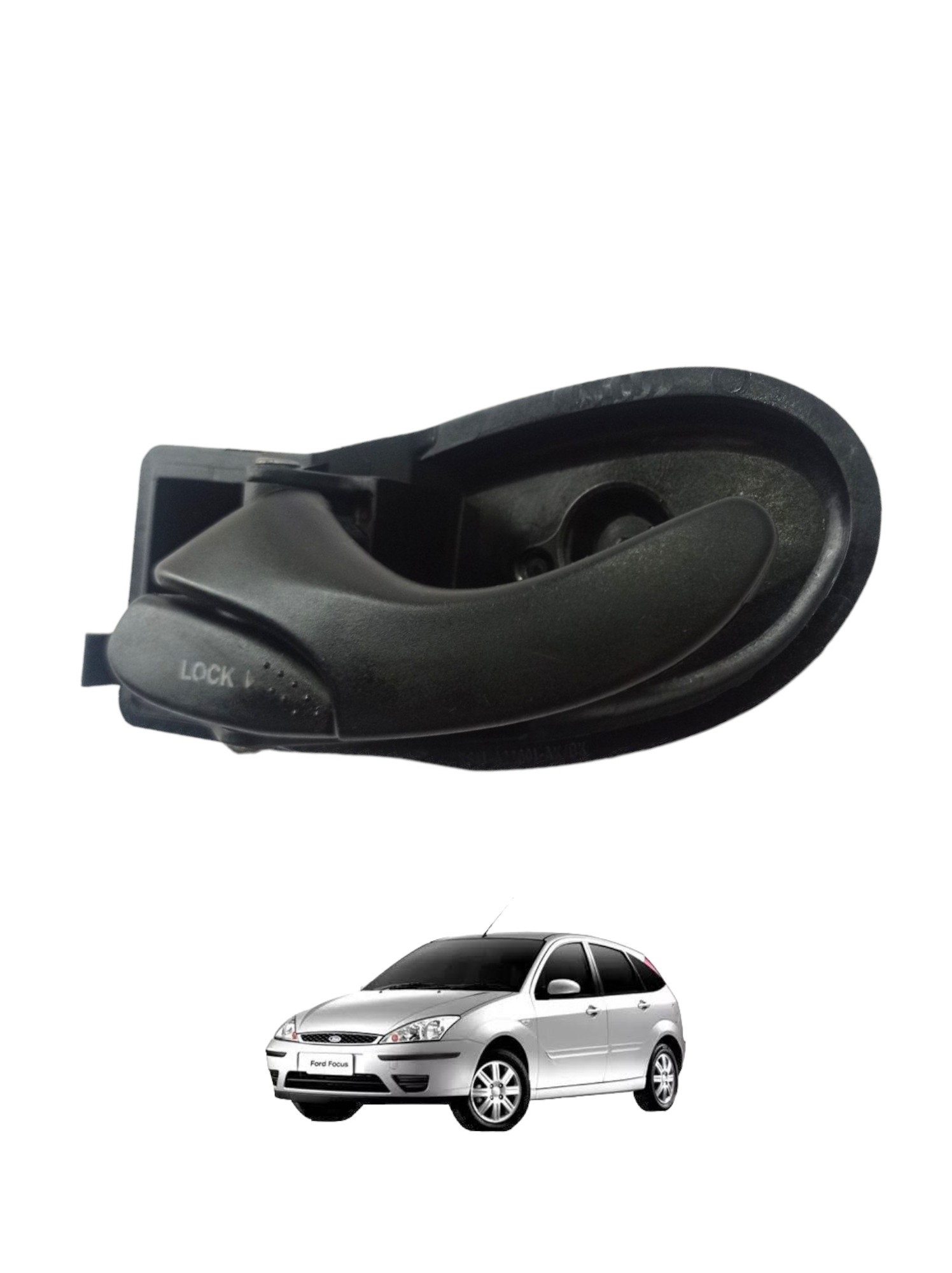 Maçaneta Interna Diant Esquerda Ford Focus 2001 A 2008 Preto Dianteira 5