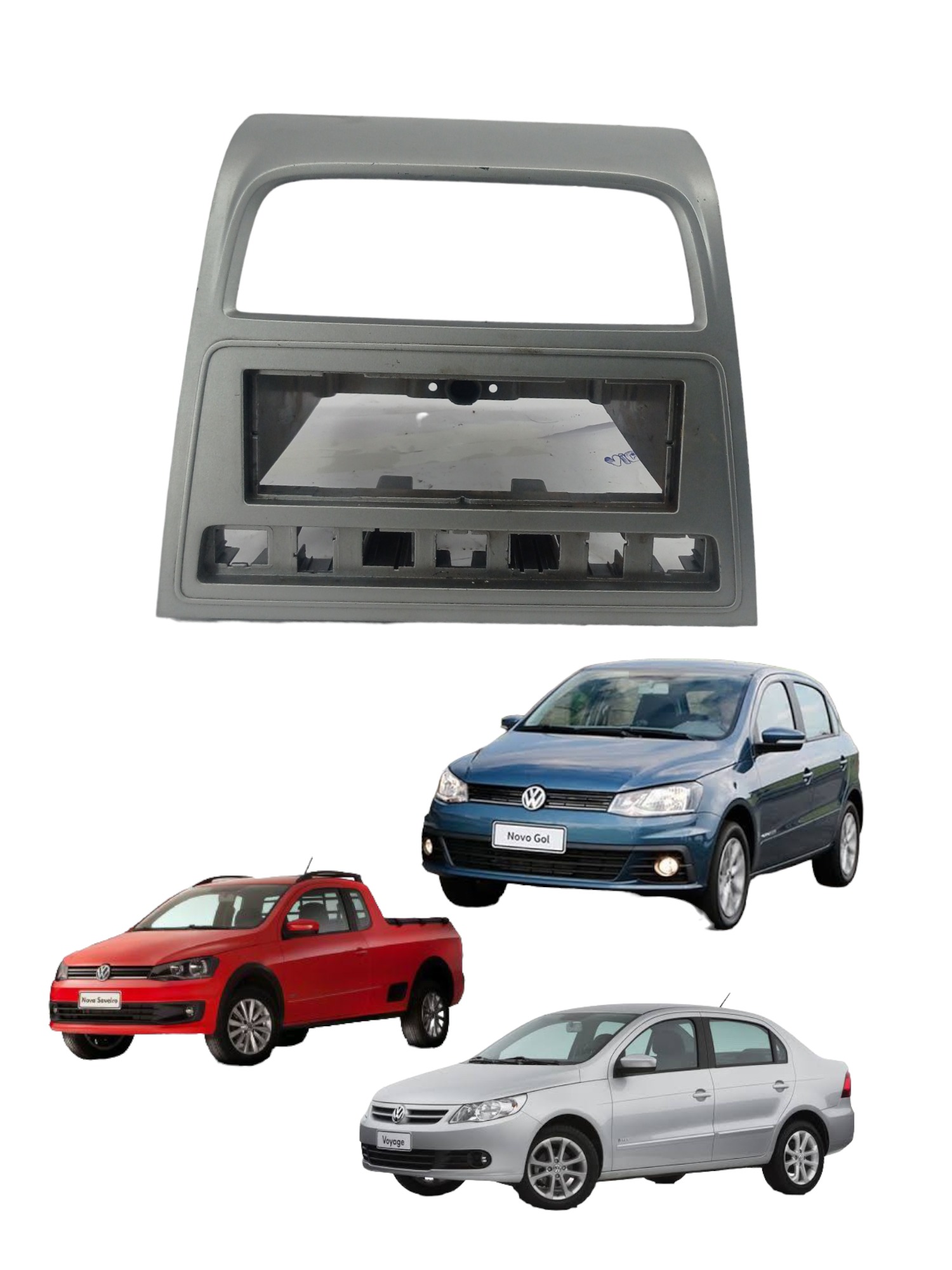 Moldura Painel Central Vw Gol Saveiro Voyage G6 5