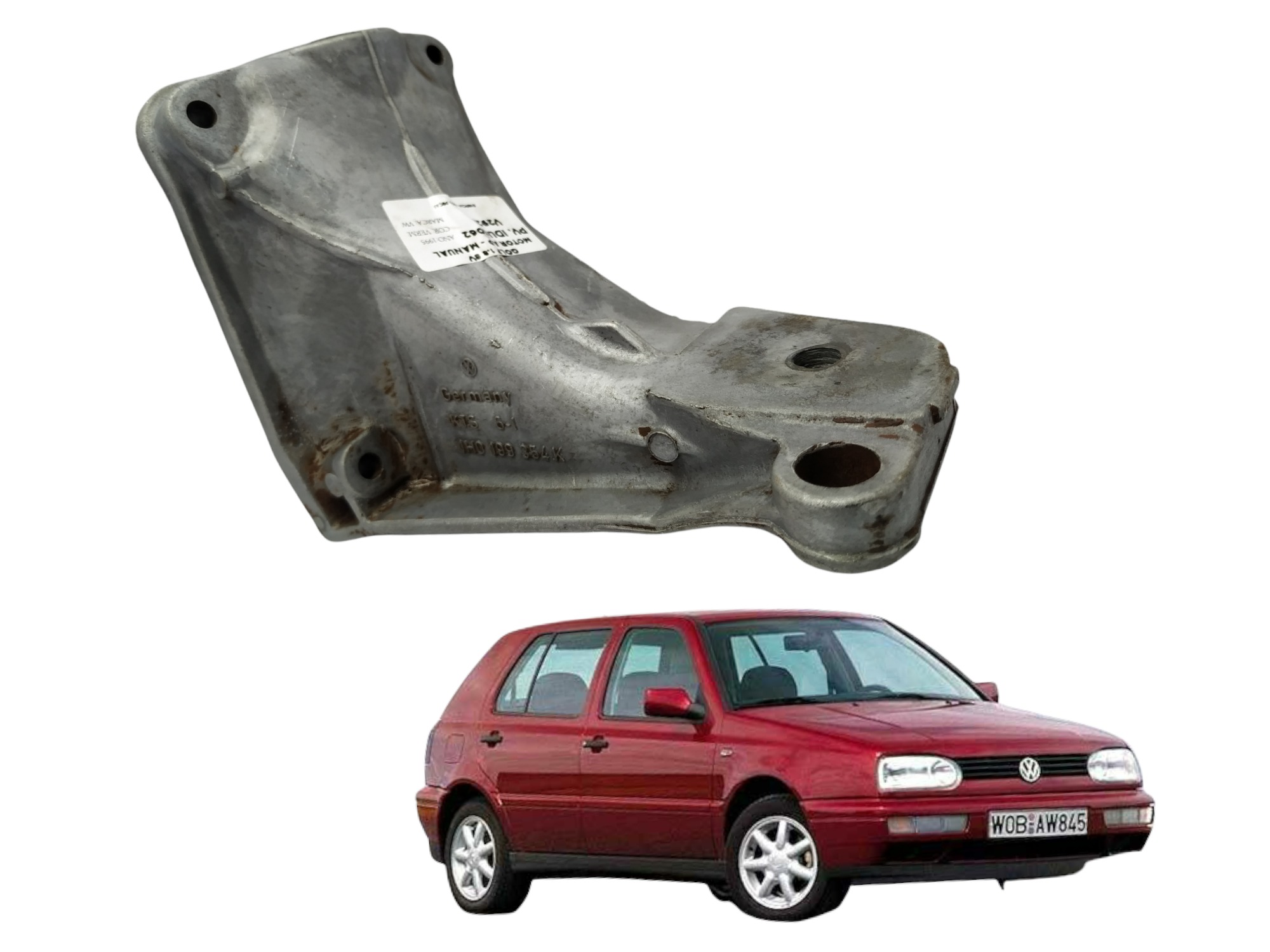 Suporte Traseiro Coxim Motor Volkswagen Golf Ano 1995 E32914 7