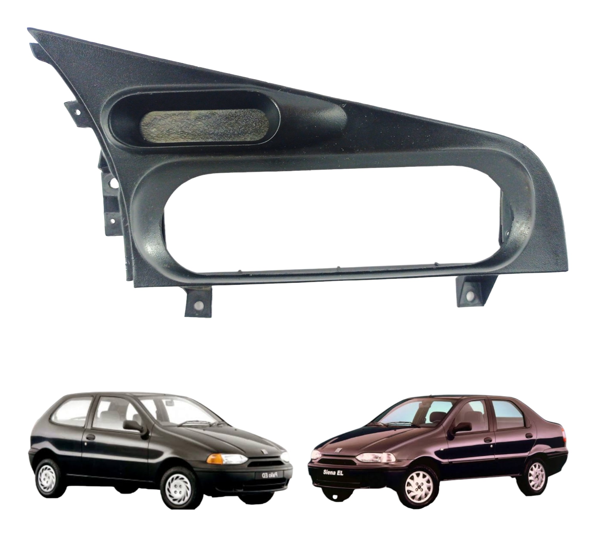 Moldura Visor Display Relógio Fiat Palio Siena 1997 a 2000 6