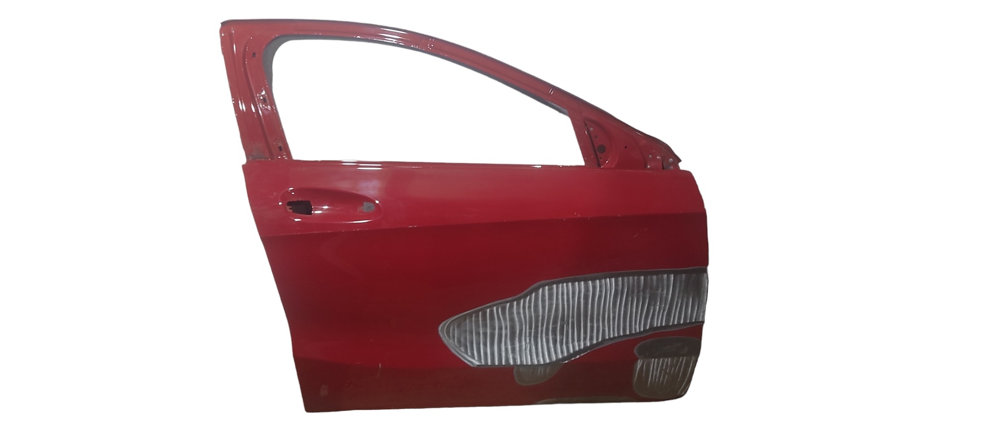 Porta Dianteira Direita Mercedes A200 A250 2015 Recuperado  Dianteira Direito Vermelho
