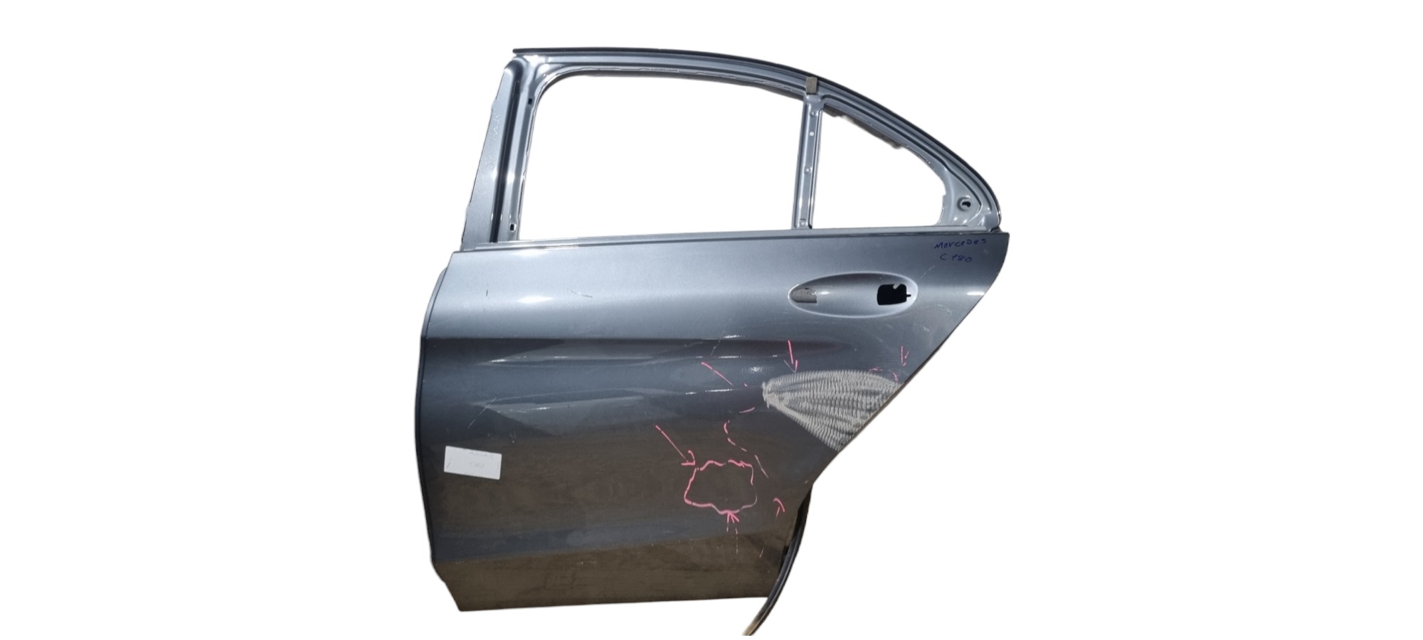Porta Traseira Esquerda Mercedes C180 200 2015 Recuperada Traseira Esquerdo Prata