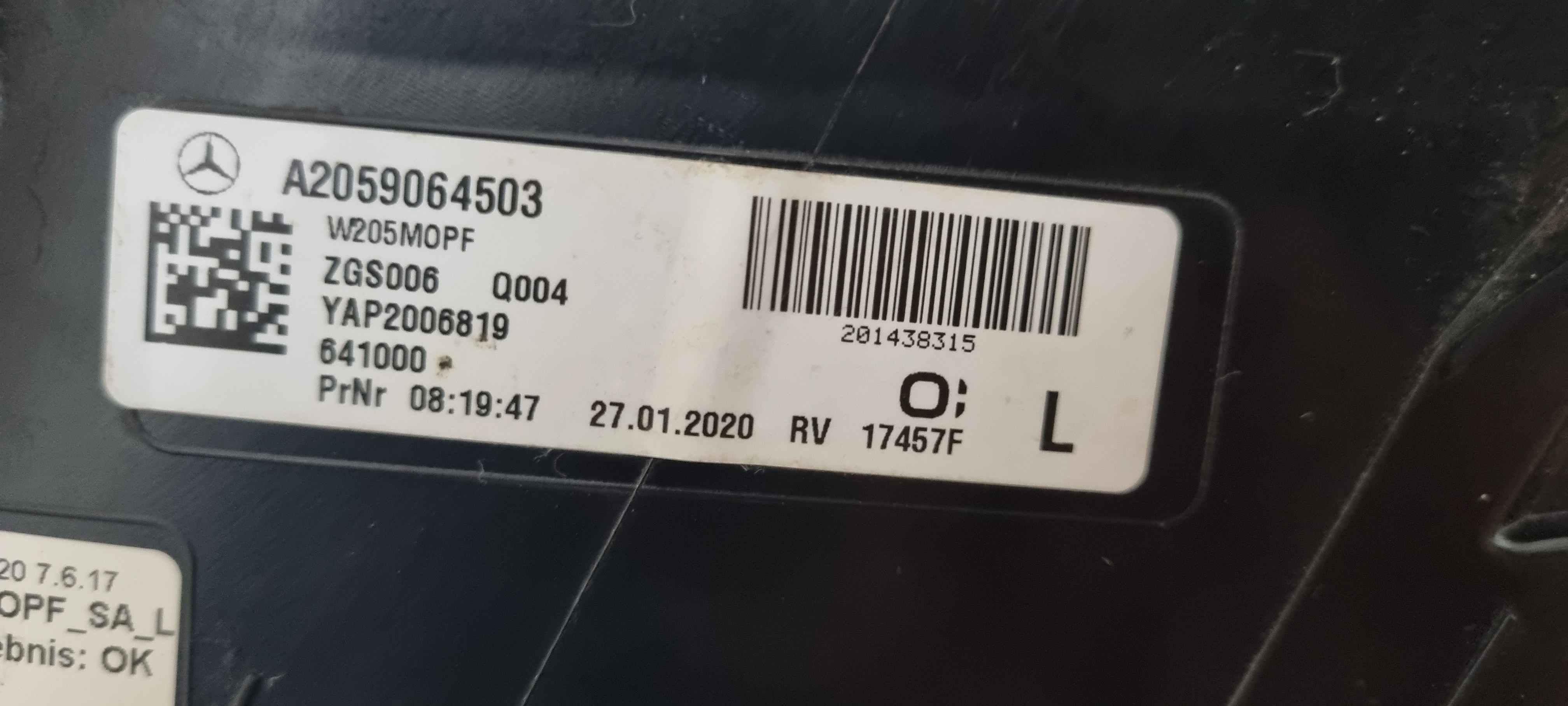 Lanterna Esquerda Mercedes C180 C200 C250 2018 2019 2020 8