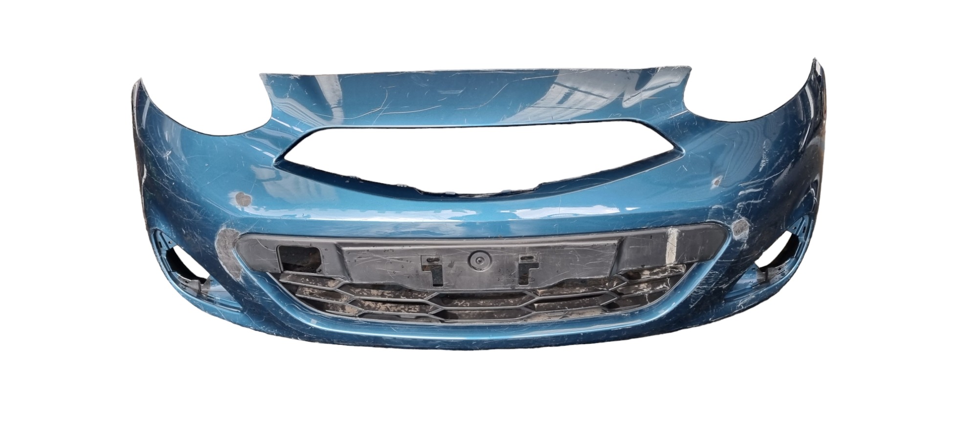 Parachoque Dianteiro Nissan March 2015 2018 Recuperado Azul