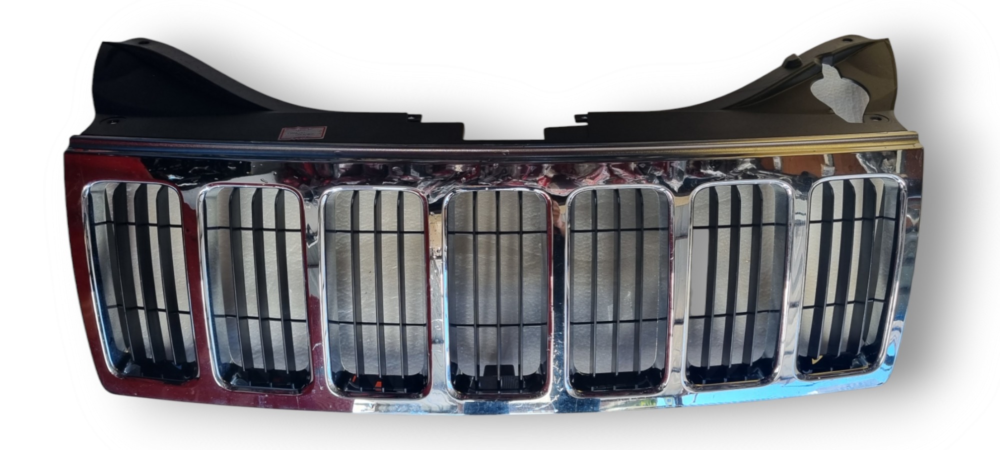 Grade Cromada Dianteira Jeep Grand Cherokee 2009 Preto Brilhoso