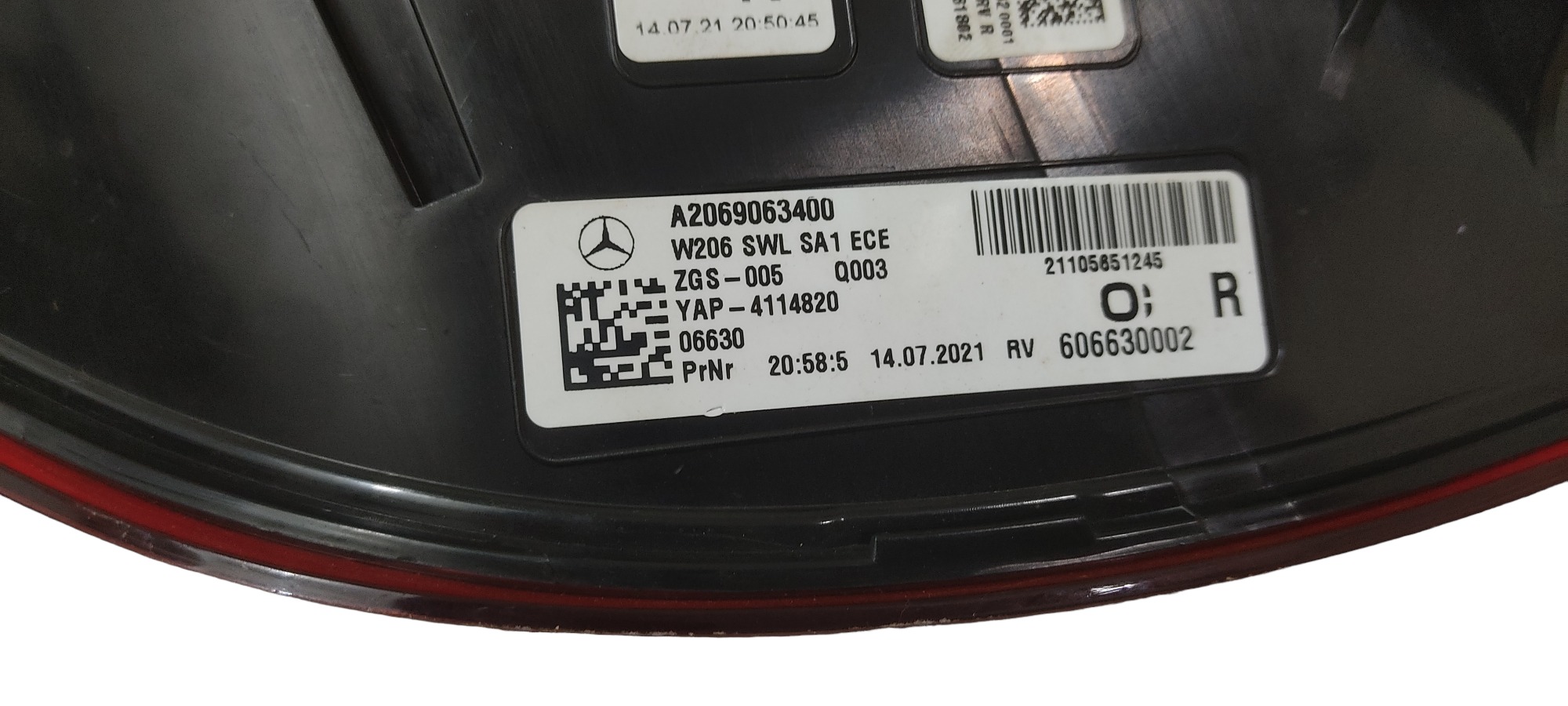 Lanterna Direito Mercedes C180 C200 C250 2022 2023 3