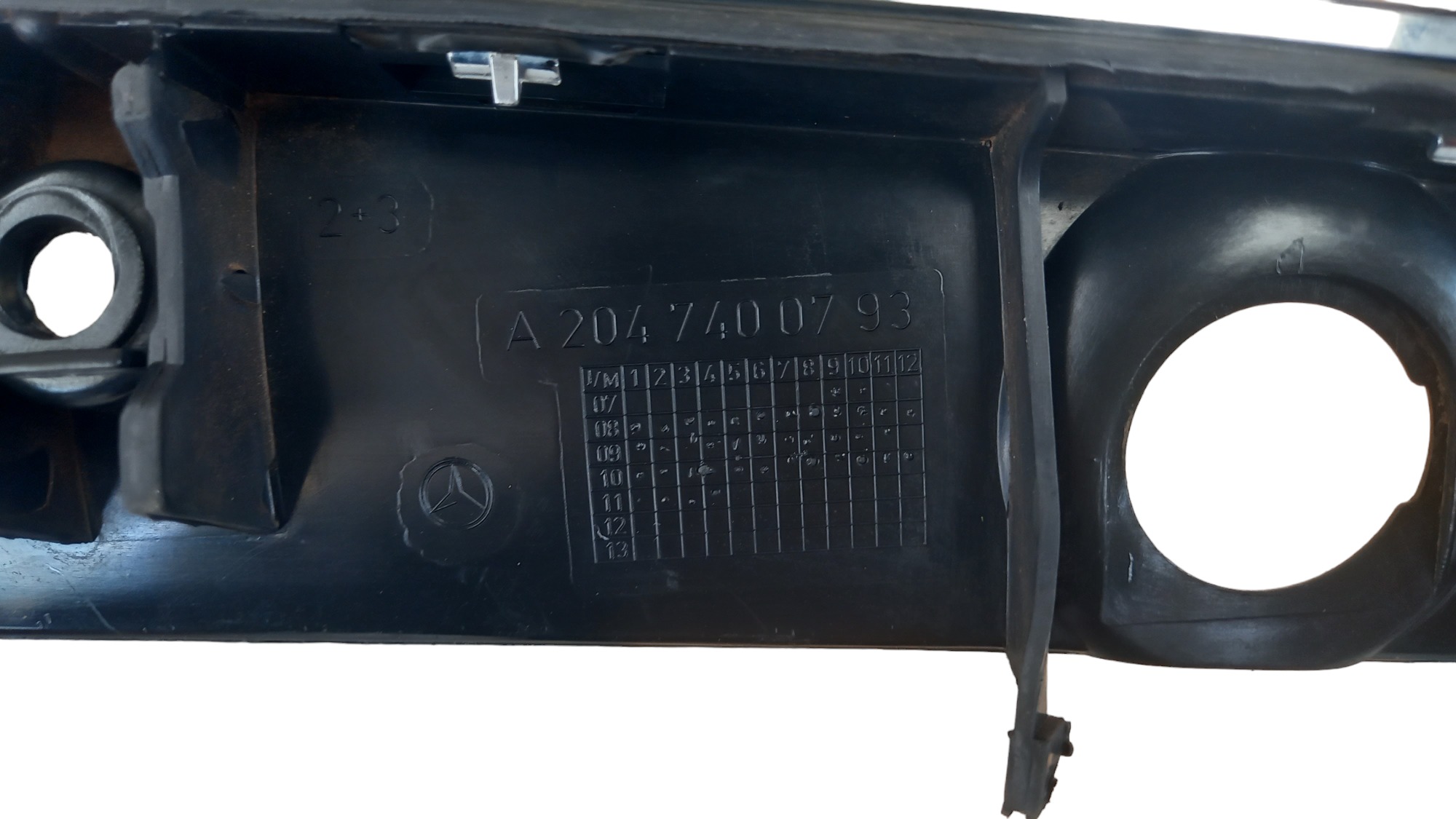 Moldura Cromada Suporte Placa Mercedes C180 C200 2012 2013 3