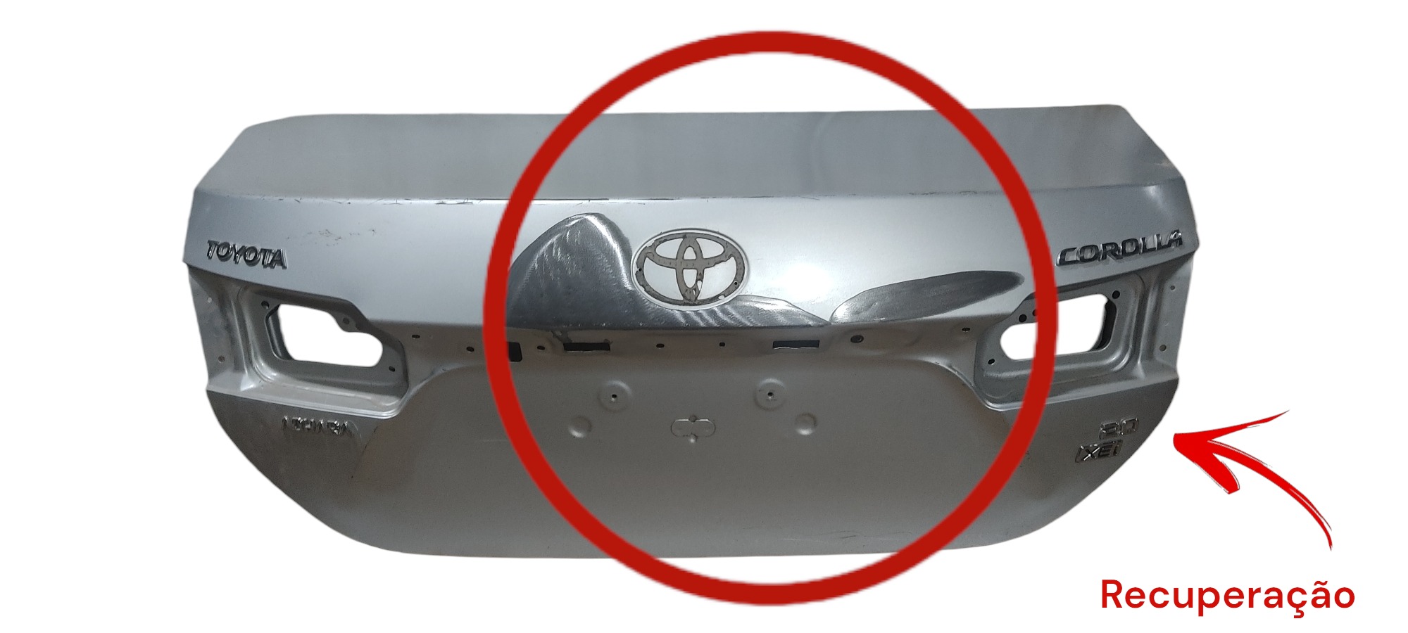 Toyota Corolla Traseira Tampa Prata  2016 2017 2018 2019  Prata 3