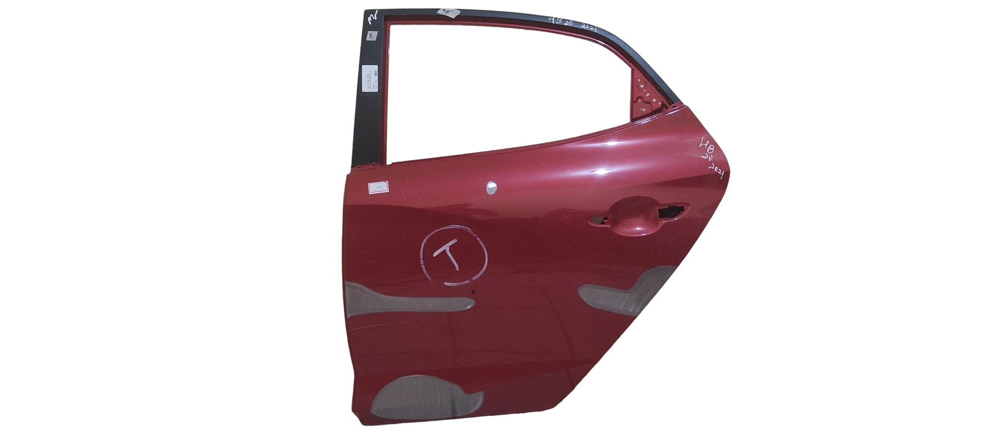 Porta Traseira Esquerda Hyundai Hb20 2020 A 2022 Traseira Esquerdo Vermelho