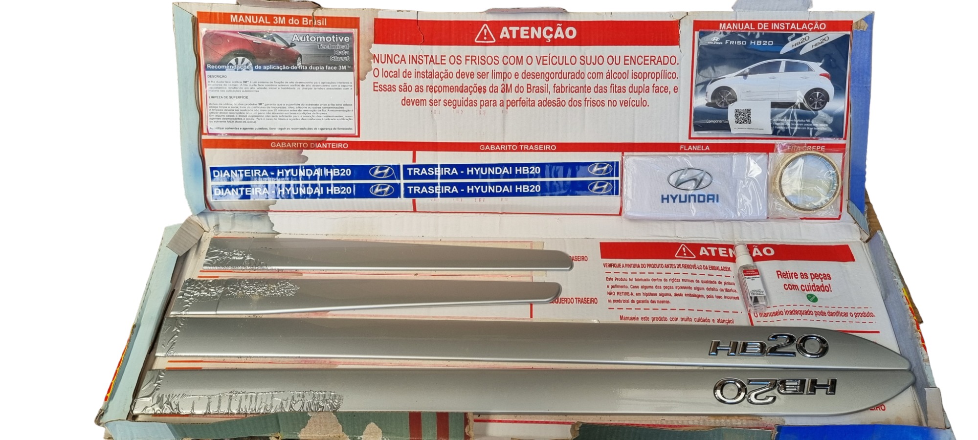 Friso Lateral Kit Hyundai Hb20 Cinza Cinza