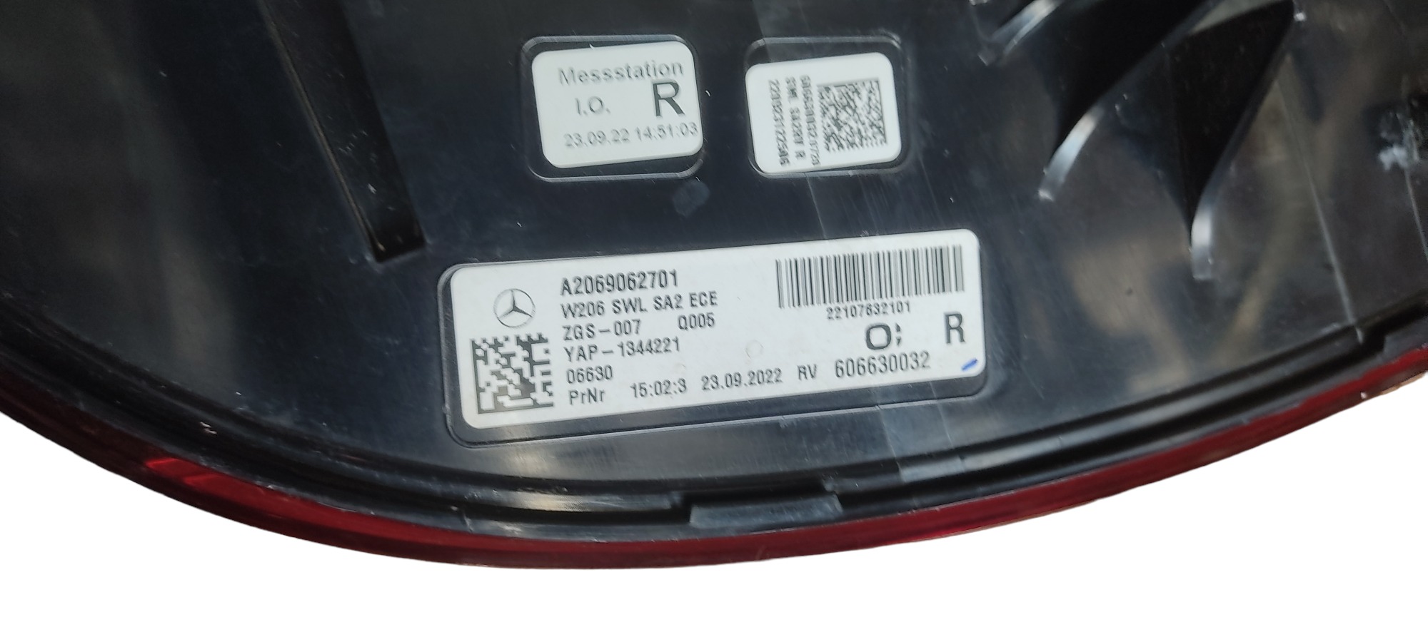 Lanterna Direita Mercedes C180 C200 C250 2022 2023 Direito Vermelho 5
