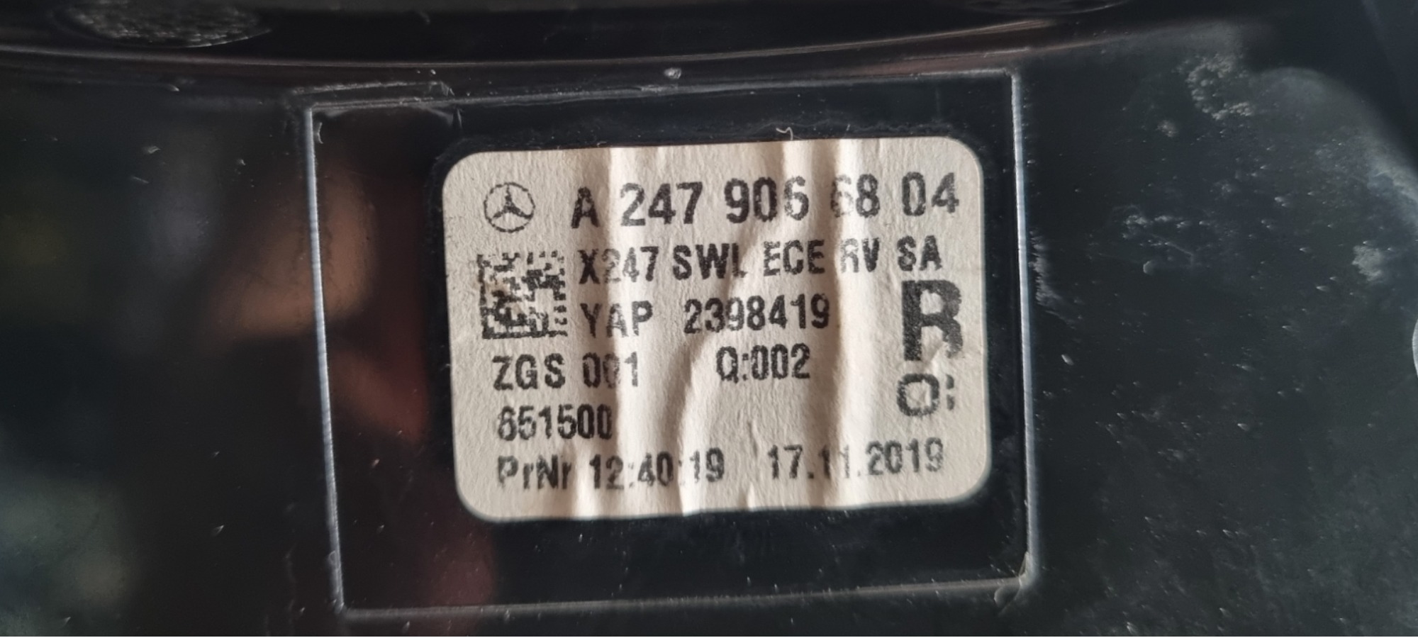 Lanterna Direita Mercedes Glb 2021 2022 5