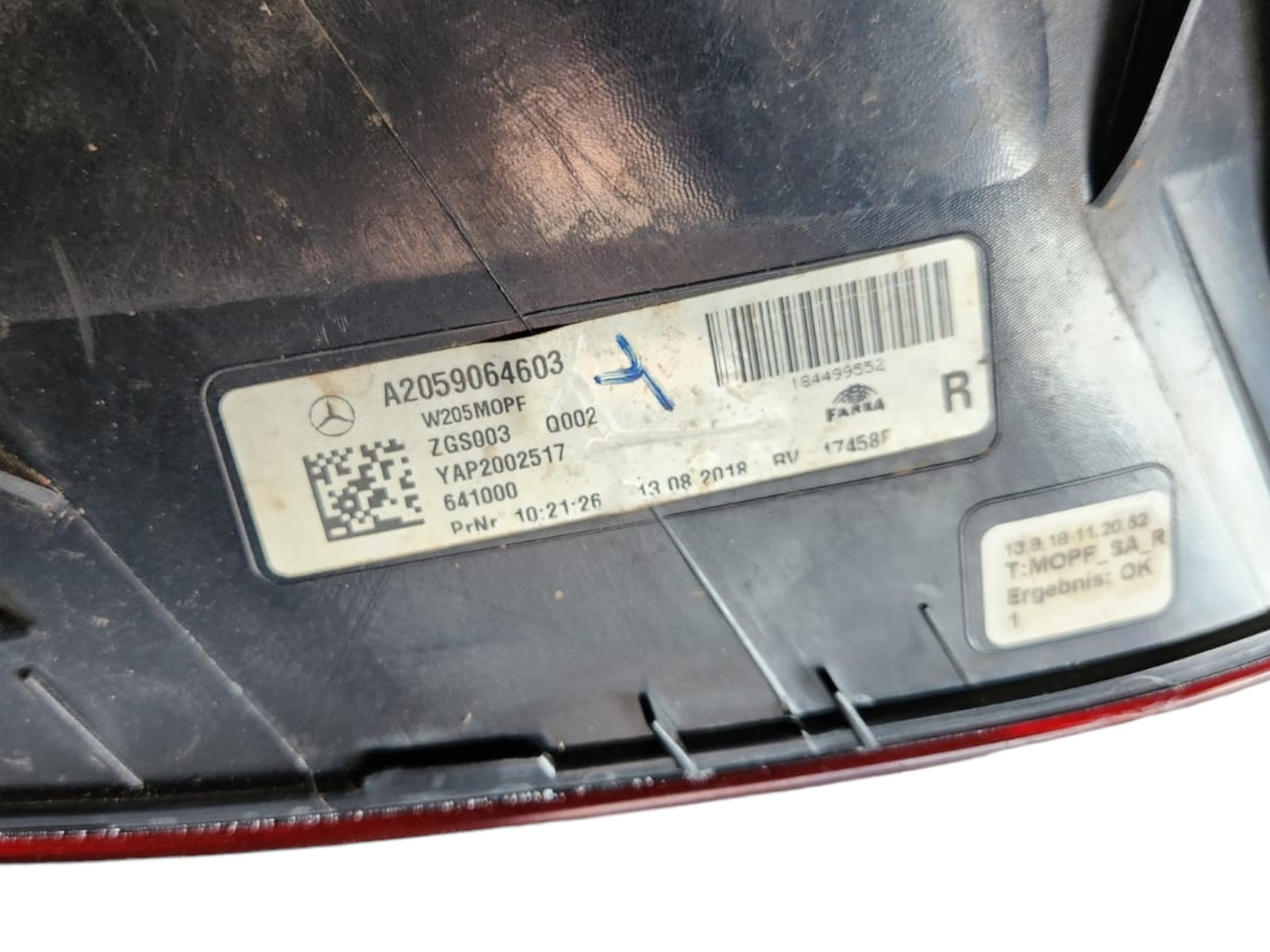 Lanterna Direito Mercedes C180 C200 C250 2018 2019 2020 8