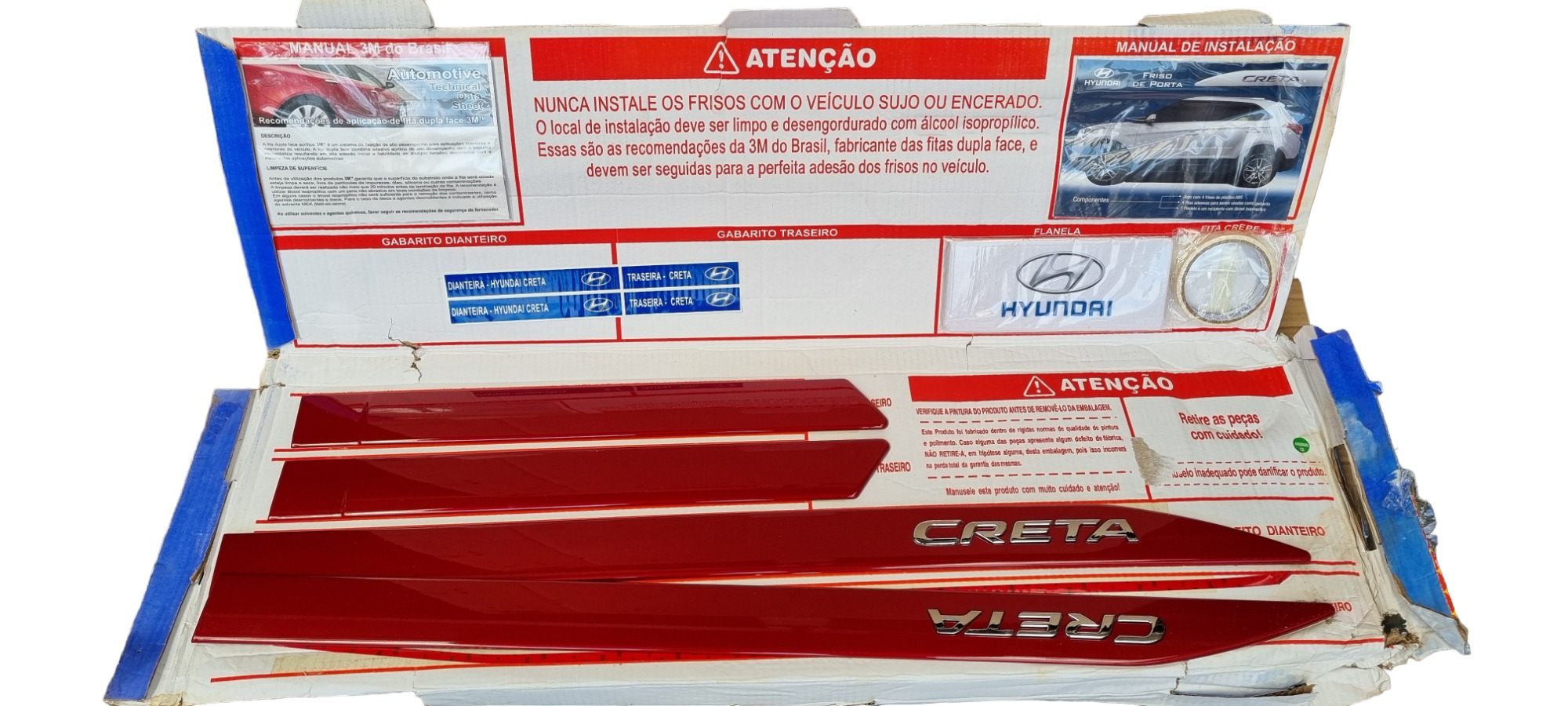 Friso Lateral Hyundai Creta Vermelho  Vermelho
