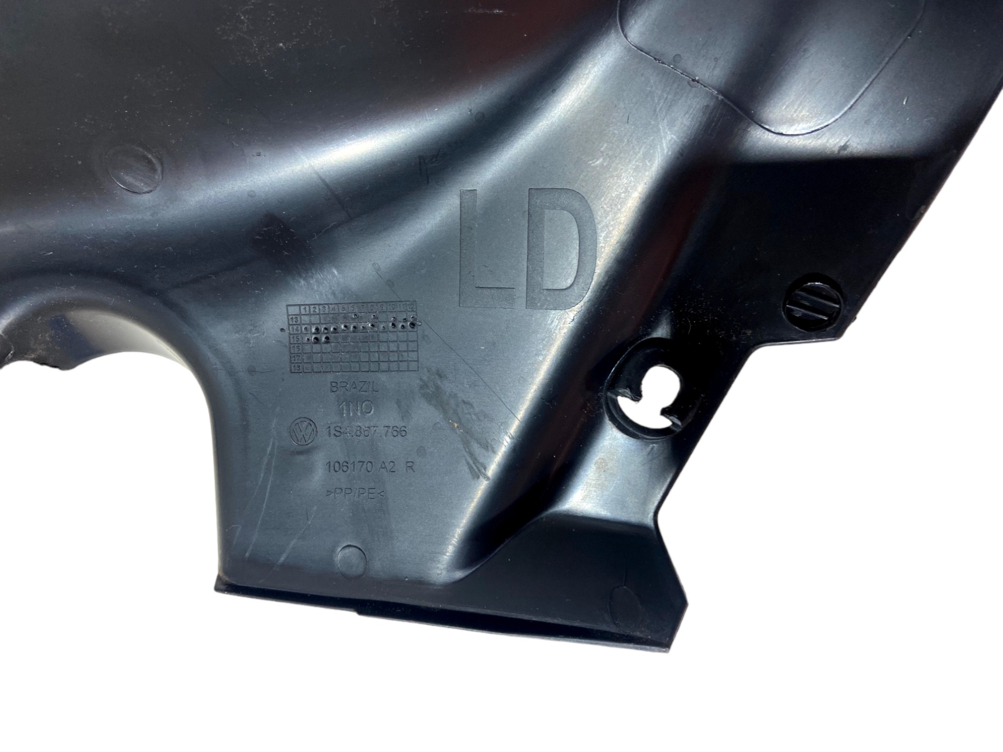 Acabamento Banco Soleira Traseira Direita Preta Vw Up 3