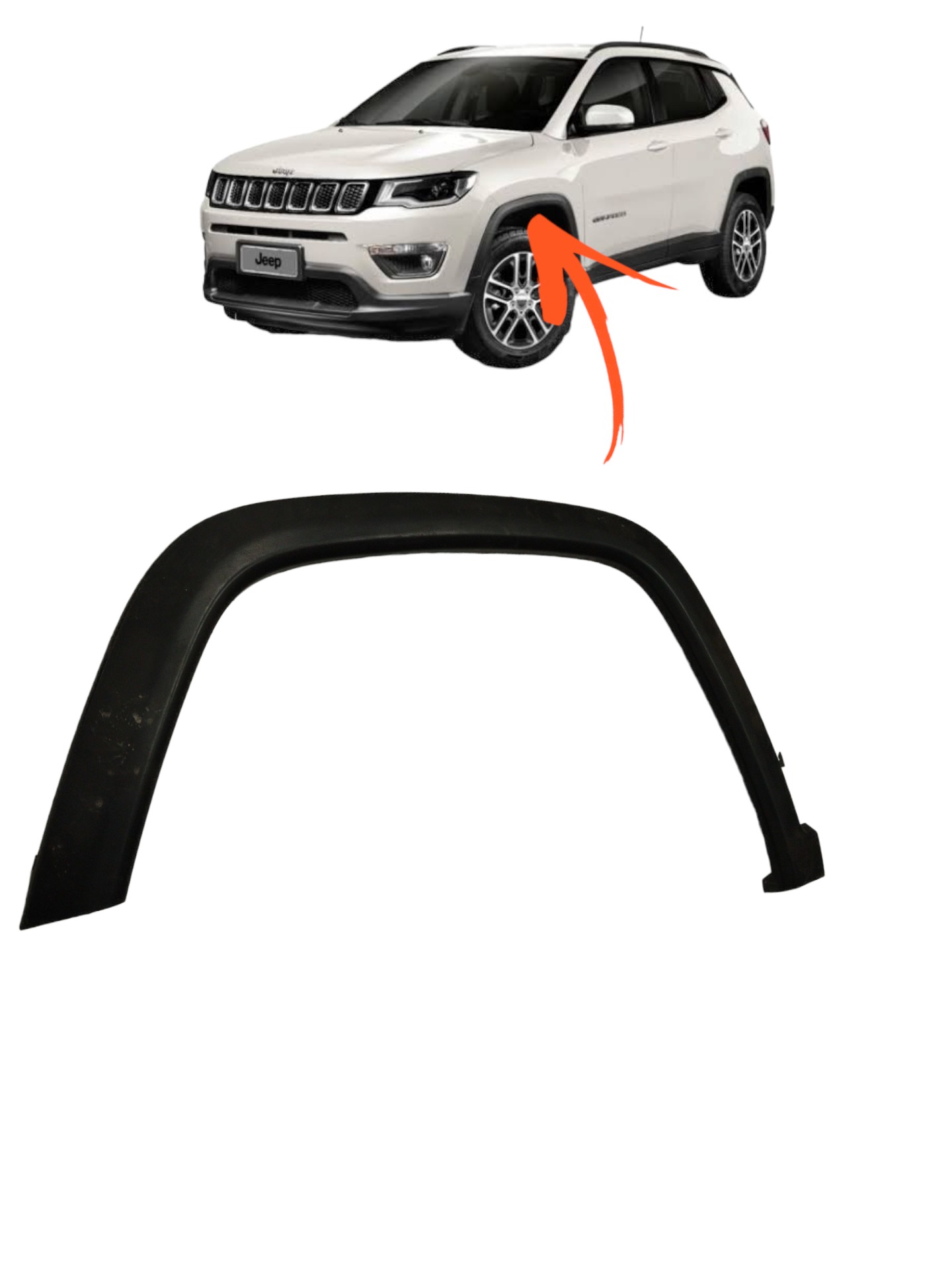 Moldura Paralama Dianteira Esquerda Jeep Compass Original