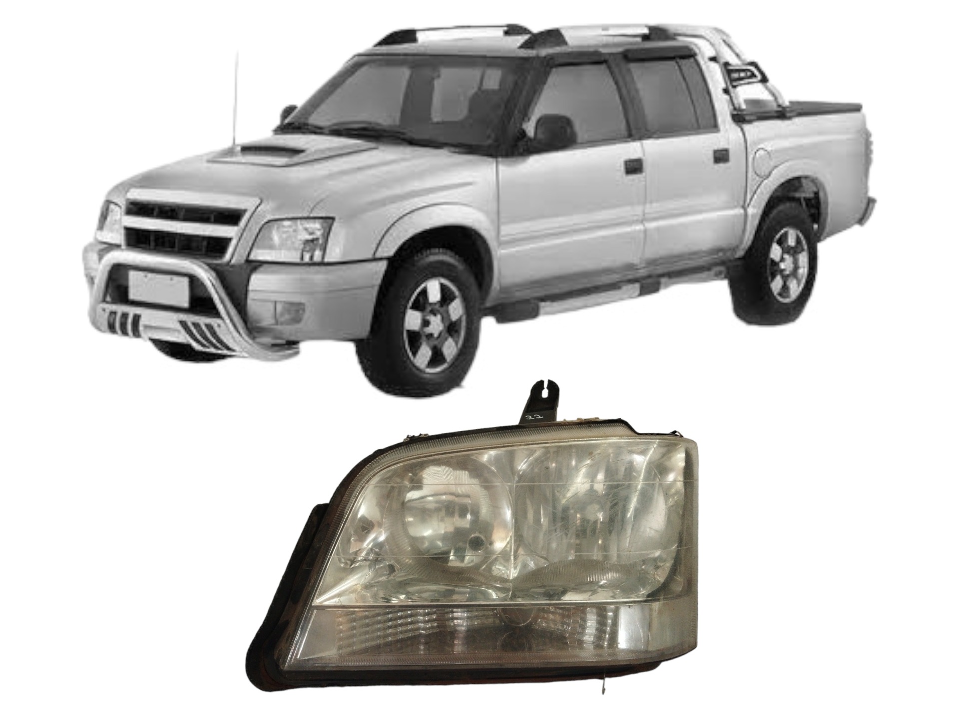 FAROL L/E CHEVROLET S10 2001 A 2011 PARALELO 2