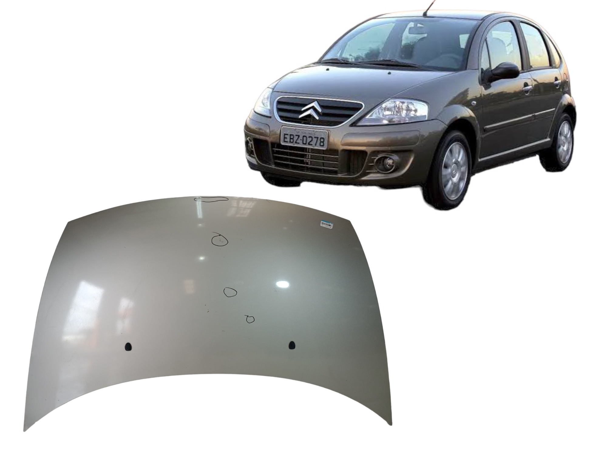 Capo Citroen C3 2003 A 2011 Original Com Pequenos Detalhes