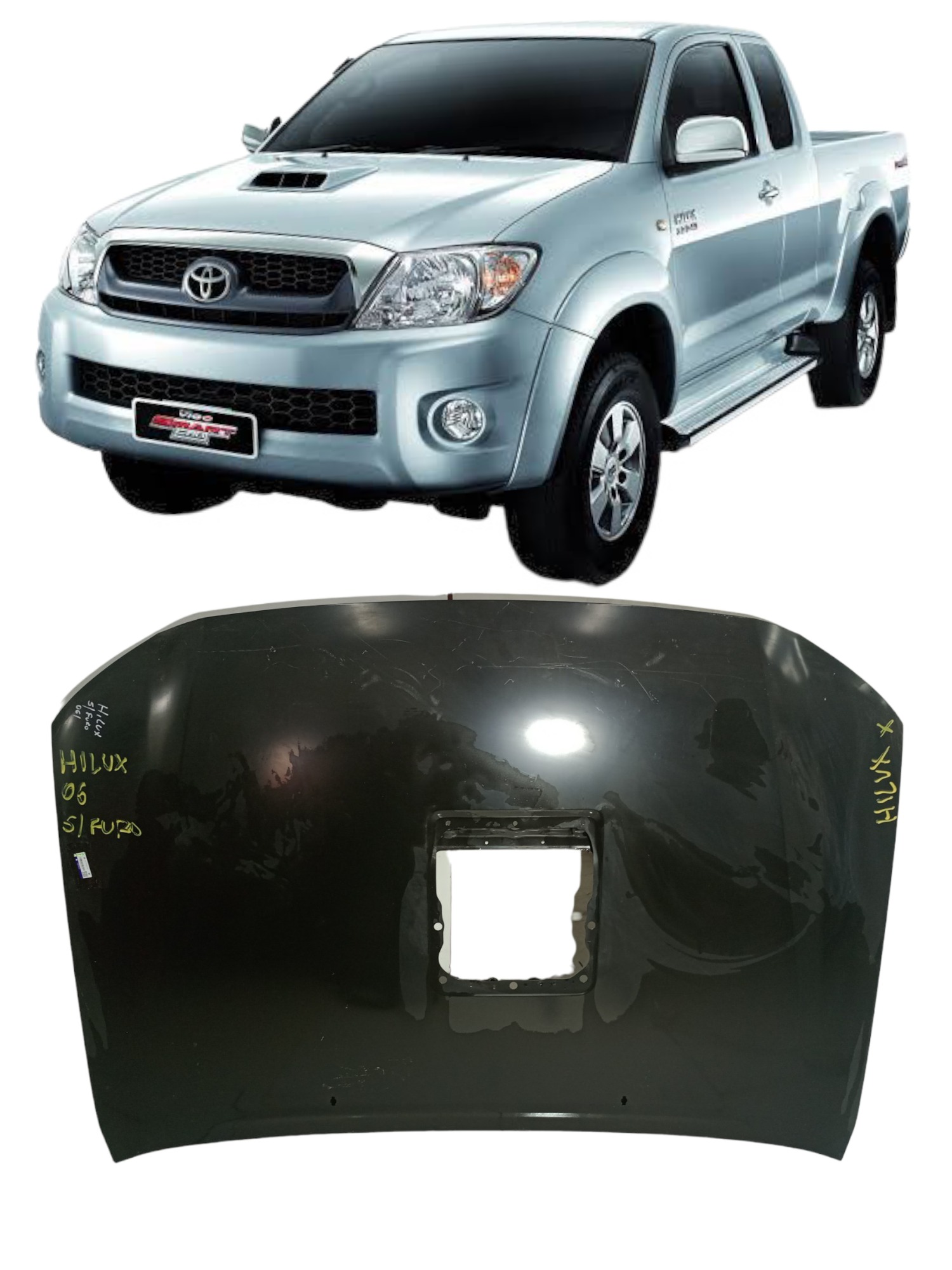 Capô Hilux/sw4 2006 A 11 Novo Importado Paralelo C/furo 5
