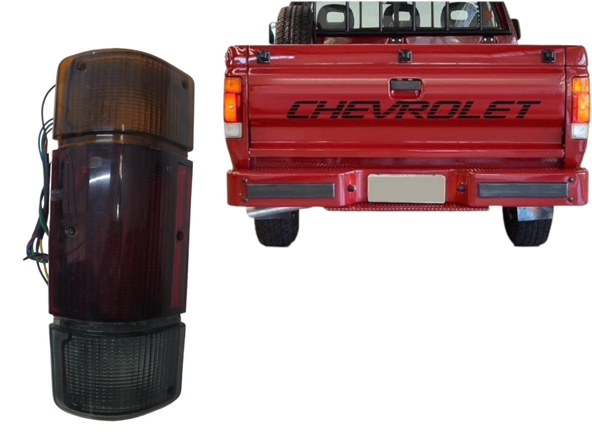 Lanterna Tras L/e Chevrolet D20 1989 A 1996 Paralelo Fume