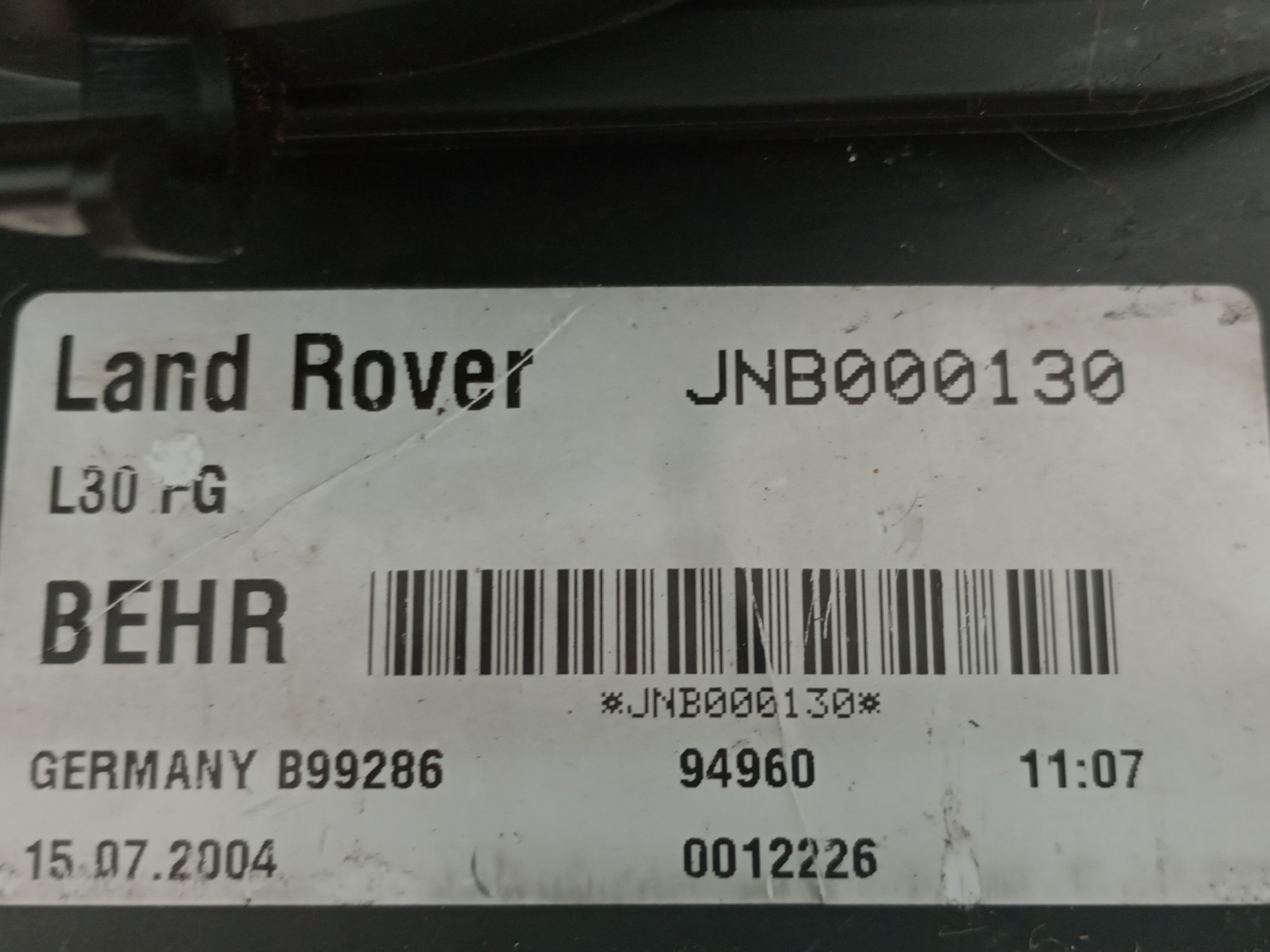Ventilador Ar Range Rover Vogue 2004 Original 6