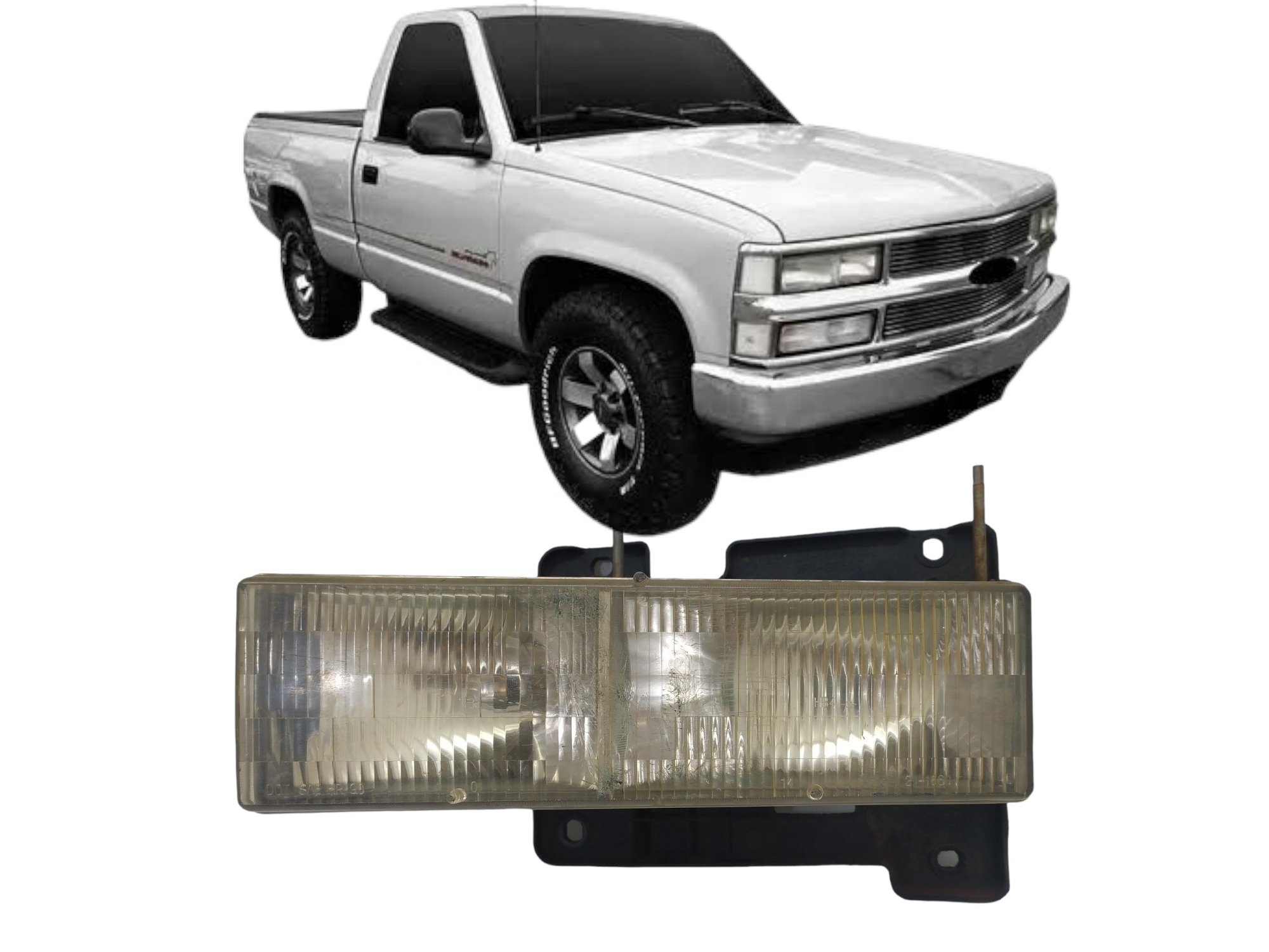 Farol L/e Chevrolet Silverado 1997 A 2004 Paralelo